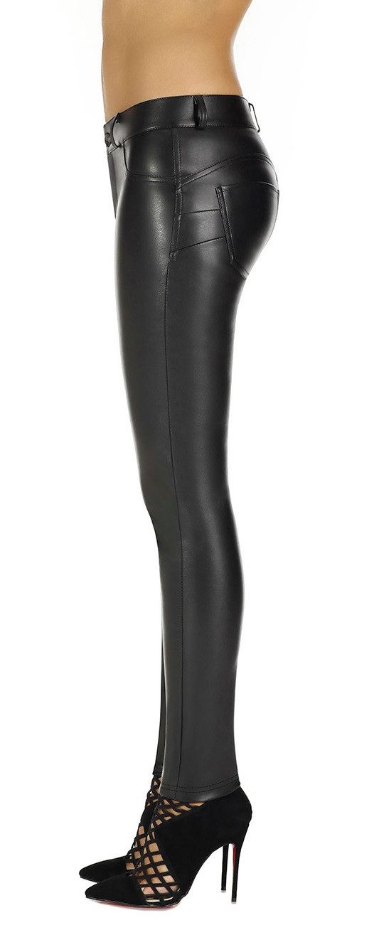 Bas Bleu Shapingleggings in Lederoptik, formend Leggins Wetlook Formleggings
