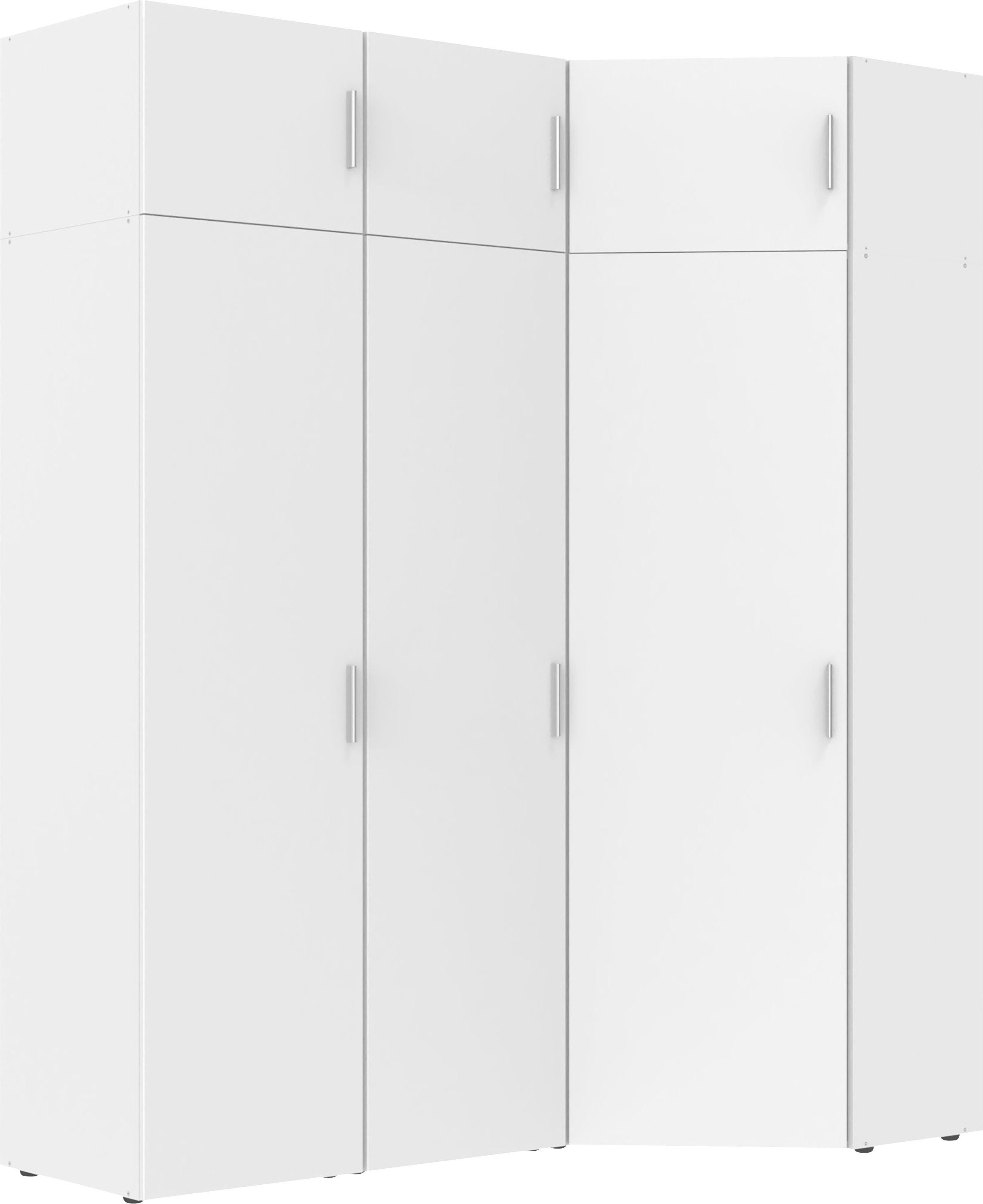 Wimex Schranksystem Münster (Spar-Set, 6tlg: Eckschrank+ 2 Schränke 40cm breit+ 3 Aufsatzmodule) Mehrzweckschrank
