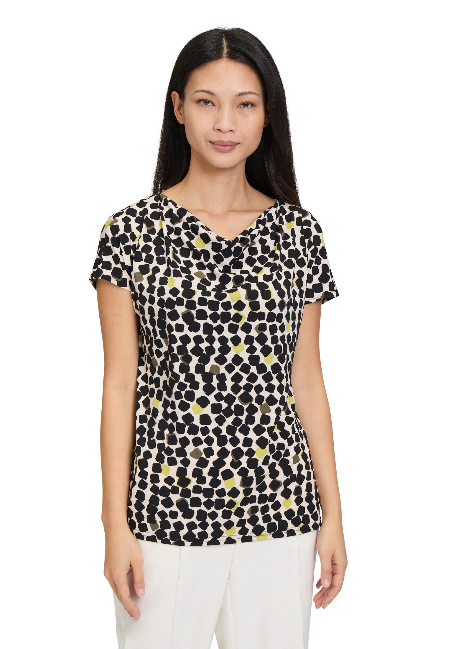 Betty Barclay Kurzarmshirt Damen Printshirt mit Wasserfallausschnitt (1-tlg günstig online kaufen