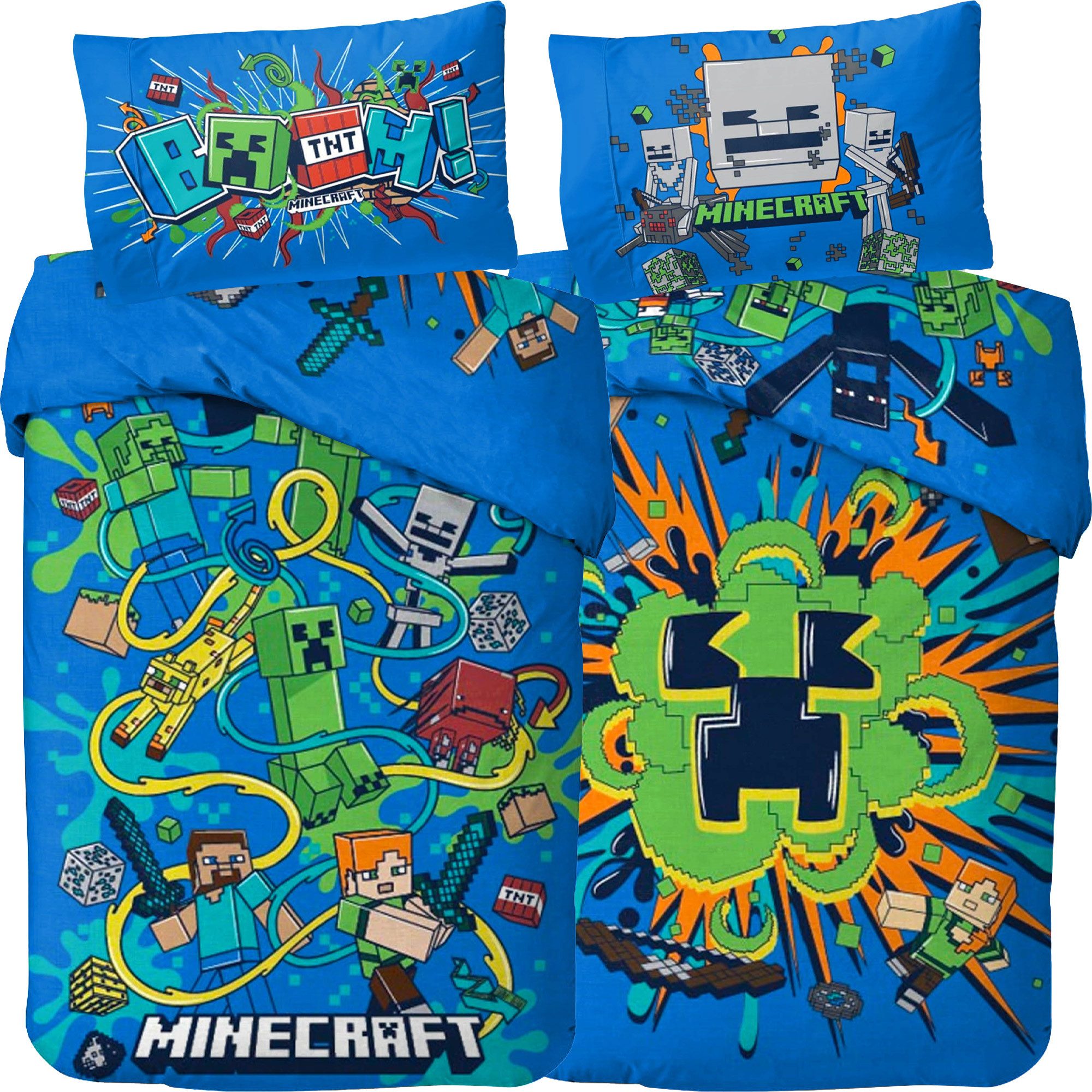 BERONAGE Wendebettwäsche Minecraft Bettwäsche Slurp Blast günstig online kaufen
