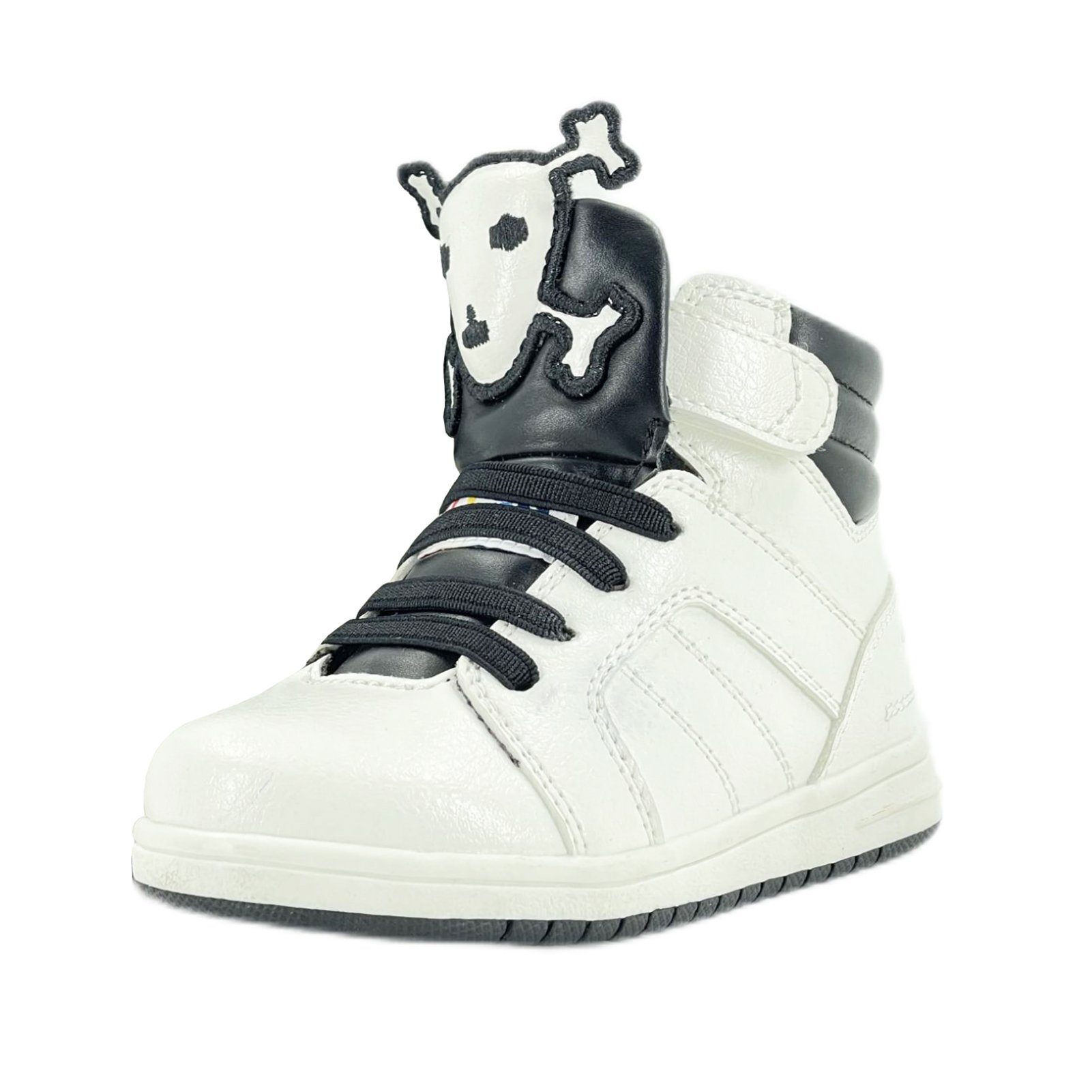 Yalion Yalion Kinder High-Top Sneaker mit Klett & Schnürung Slip-On Sneaker rutschfest