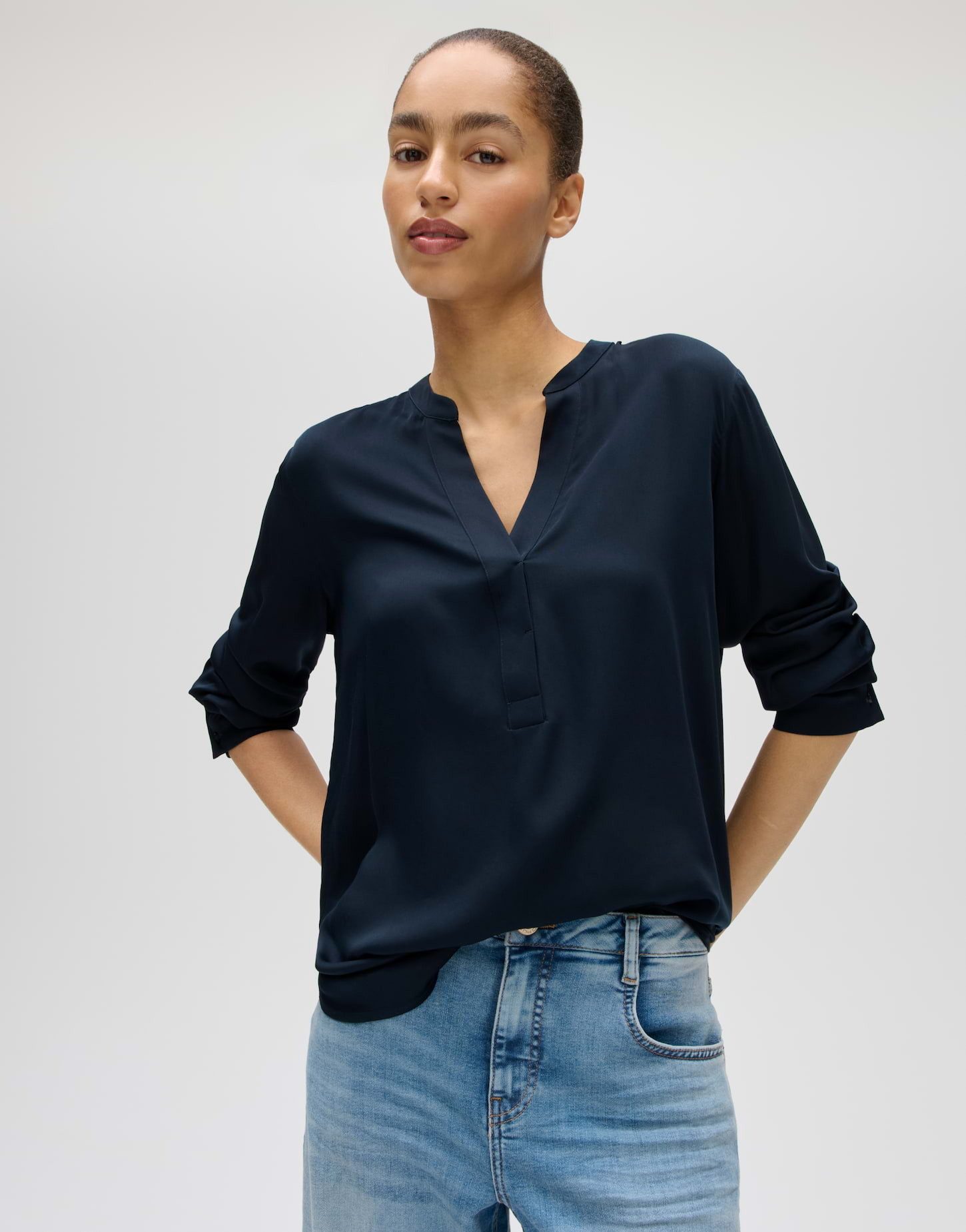 OPUS Longbluse Fargi modern