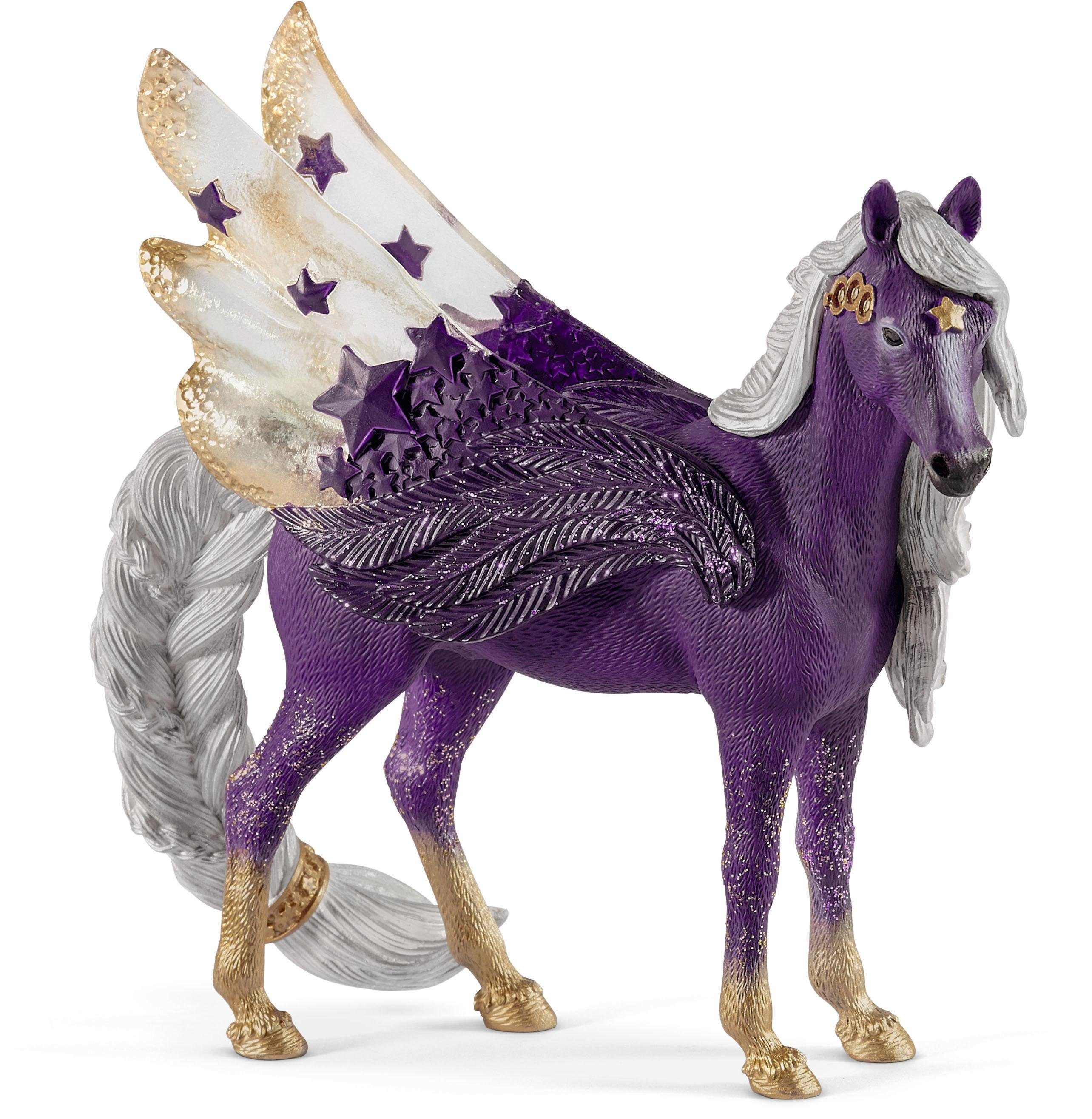 Image of Schleich 70579 - Bayala, Sternen Pegasus, Stute, Spielfigur, Tierfigur