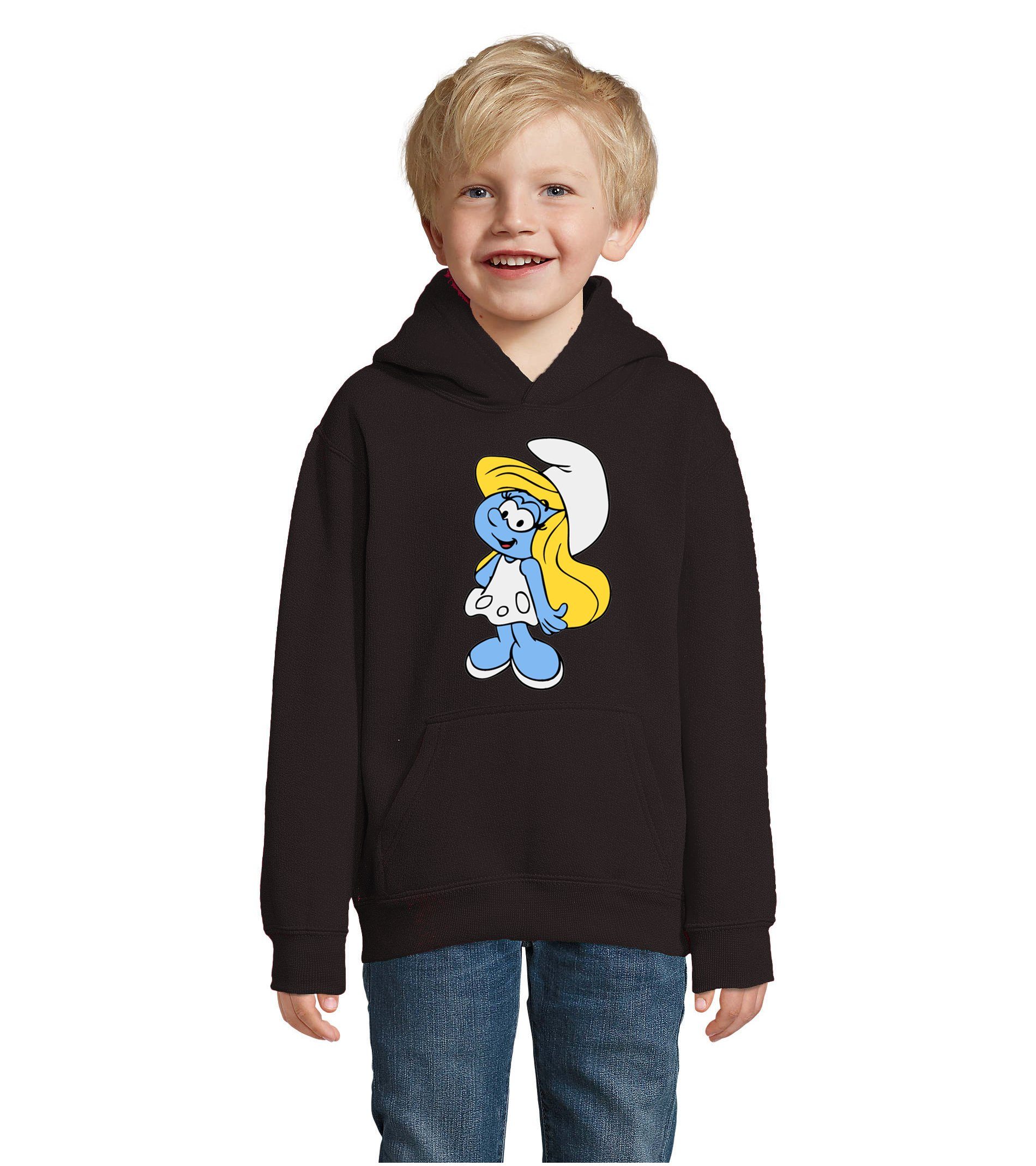 mit Smurf Brownie Schwarz Hoodie Kapuze Schlumpfine Schlumpf Schlumpfhausen Schlumpf Blondie Papa & Kinder