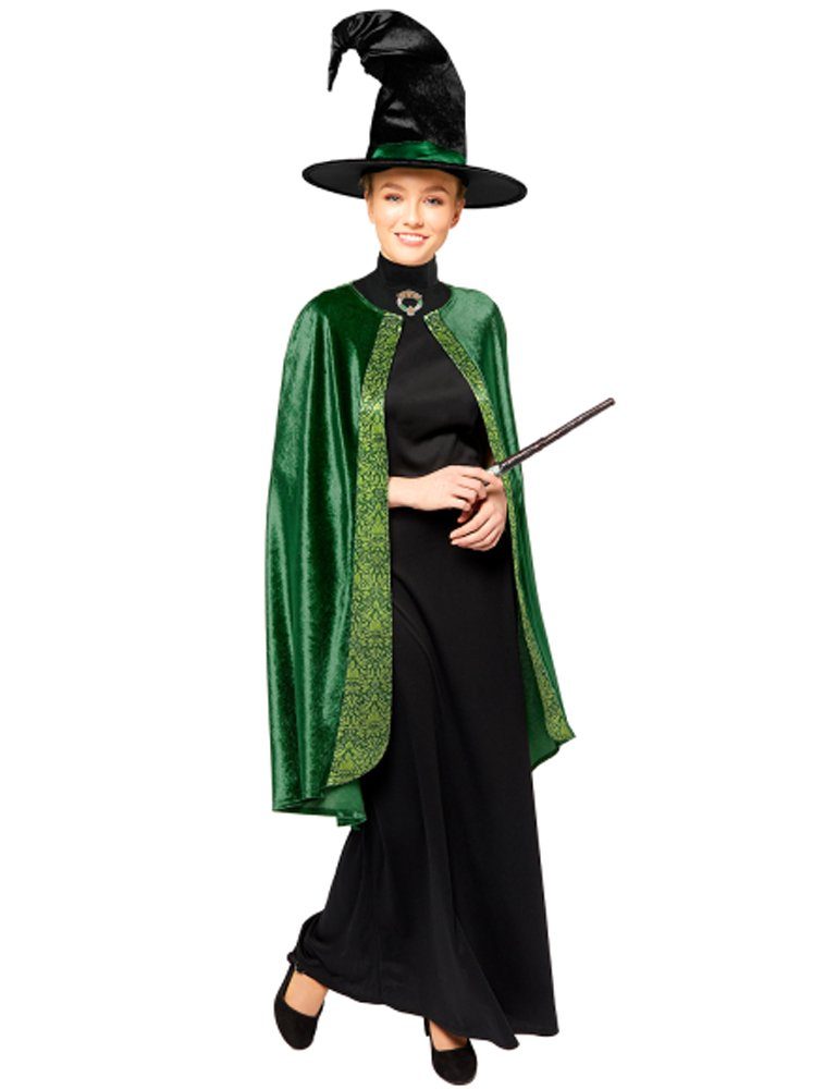 Amscan Hexen-Kostüm Professor McGonagall Kostüm für Damen - Grün, Magierin Zauberin aus Harry Potter