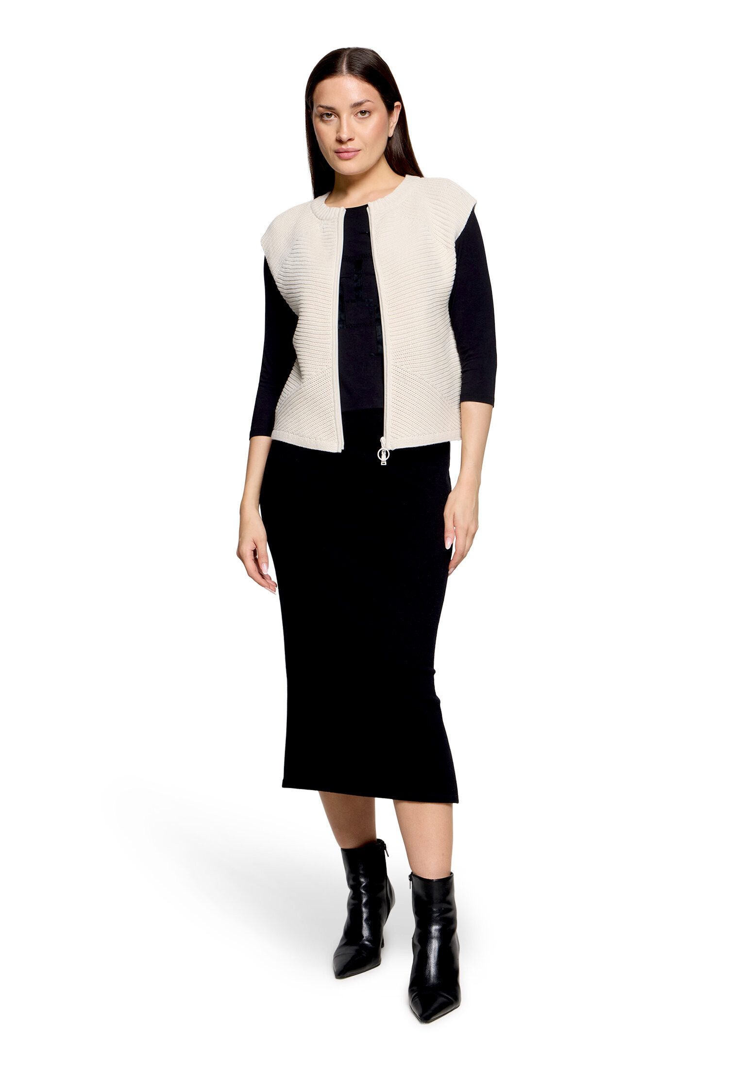 Betty Barclay Strickjacke Damen ohne Arm (1-tlg)