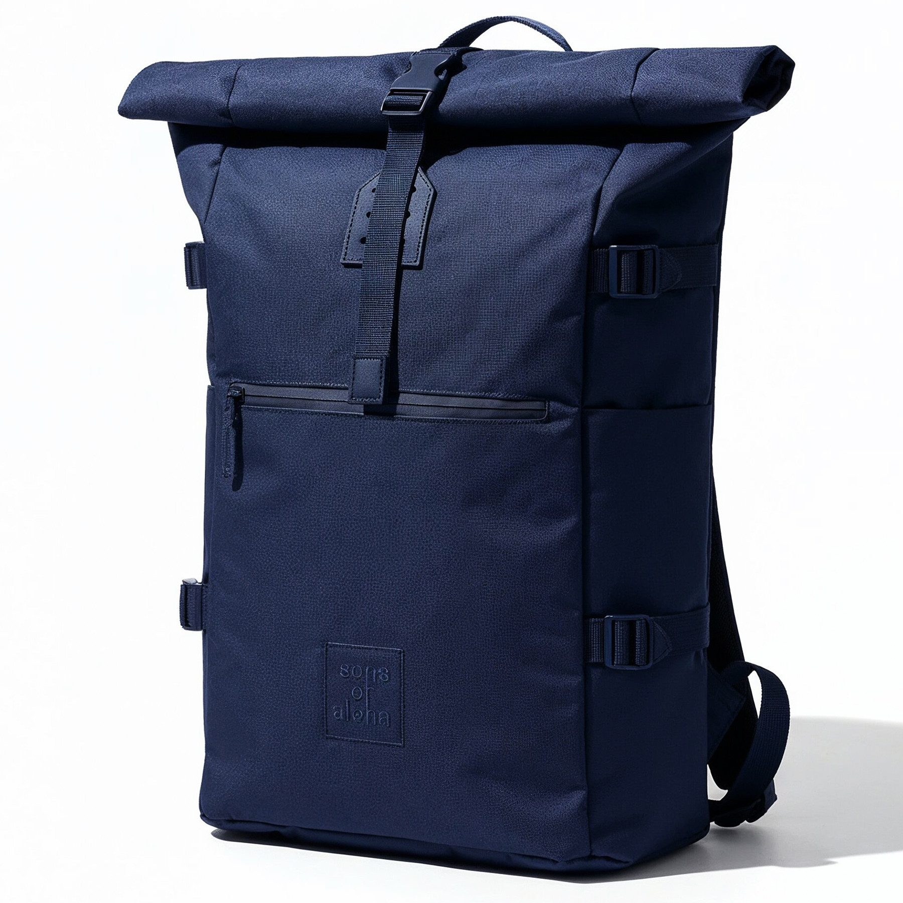 SONS OF ALOHA Rucksack XL RollTop Rucksack KANE erweiterbar Laptop-Fach groß, XL Rucksack Laptopfach aus recyceltem Plastik, Daypack viele Fächer