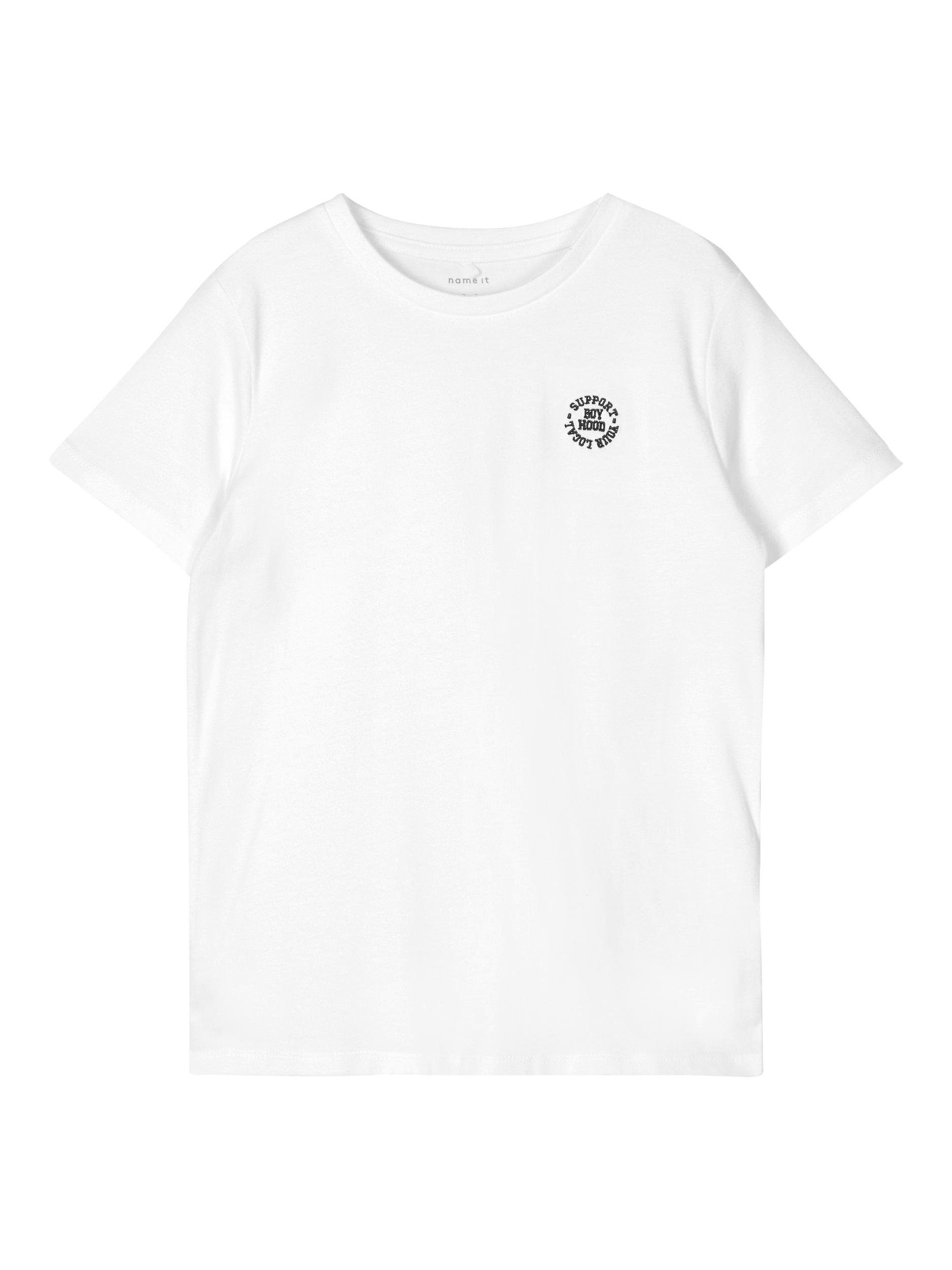 Name It T-Shirt Jungen (1-tlg) Baumwoll-Shirt Print, White aus mit reiner Baumwolle kurzärmelig Bright lizensiertem