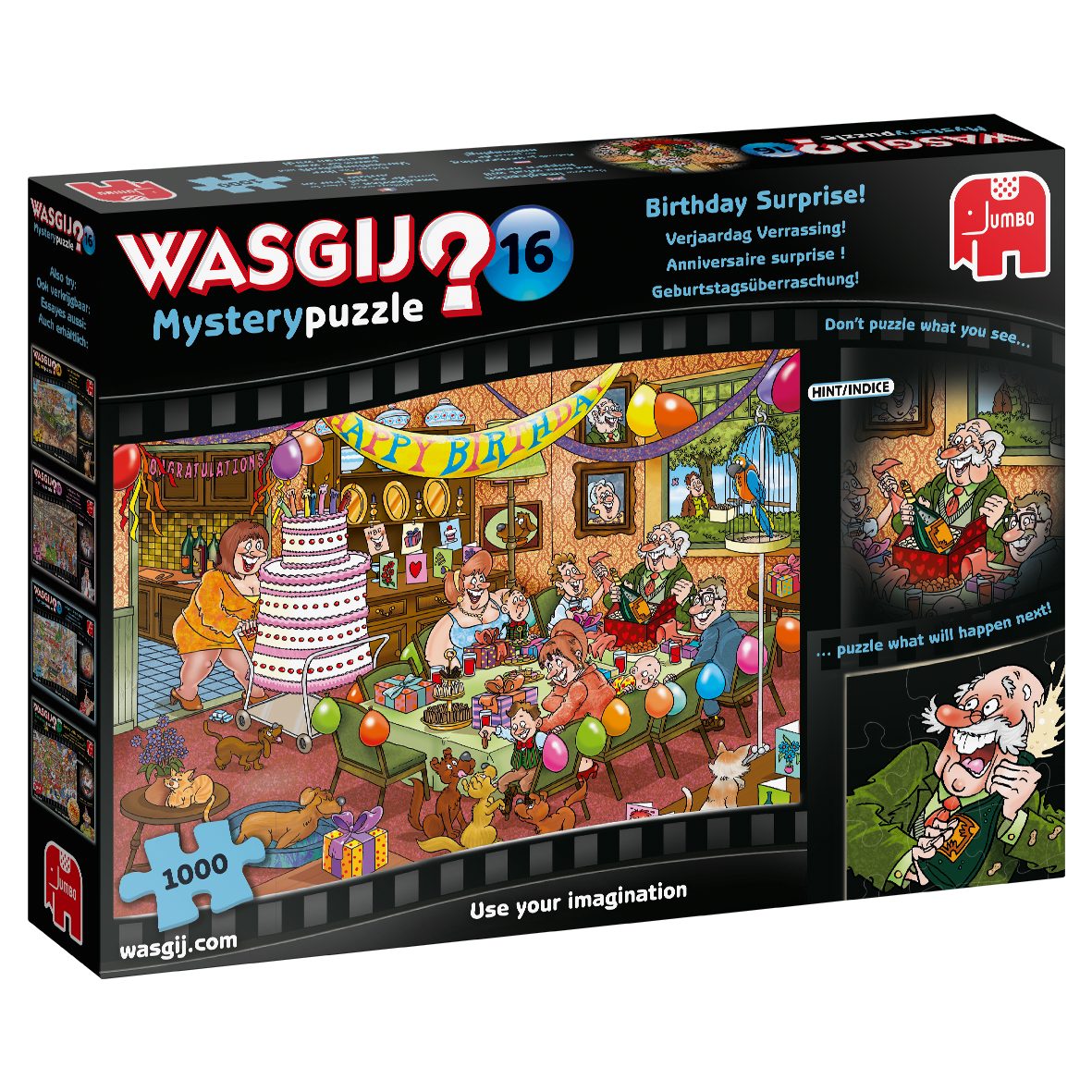 Jumbo Spiele Puzzle Wasgij Mystery 16 Geburtstagsüberraschung 1000 Teile Puzzle, 1000 Puzzleteile, Made in Europe