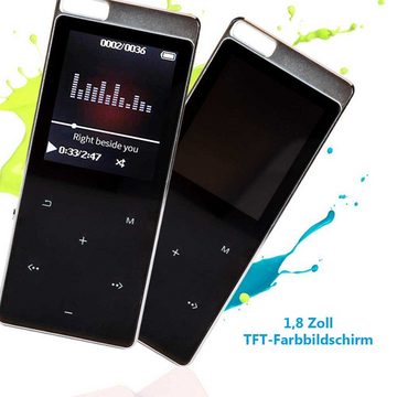 GelldG MP3-Player 16 GB mit 1,8 Zoll TFT MP3-Player (Bluetooth)