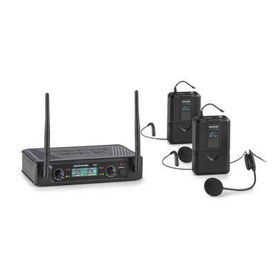 Auna Mikrofon »UHF200F-2B 2-Kanal UHF-Funkmikrofon-Set Receiver 2xTransmitter + Headset« (Set)
