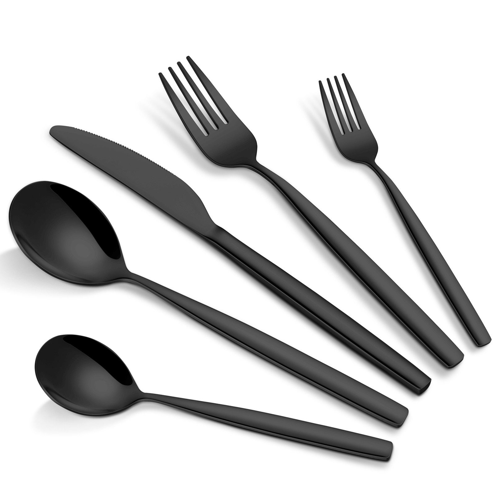 GarveeMore Besteckhalter 30-teiliges Edelstahl Besteckset f. 6 Pers., Gold-Silber, Spülmaschine