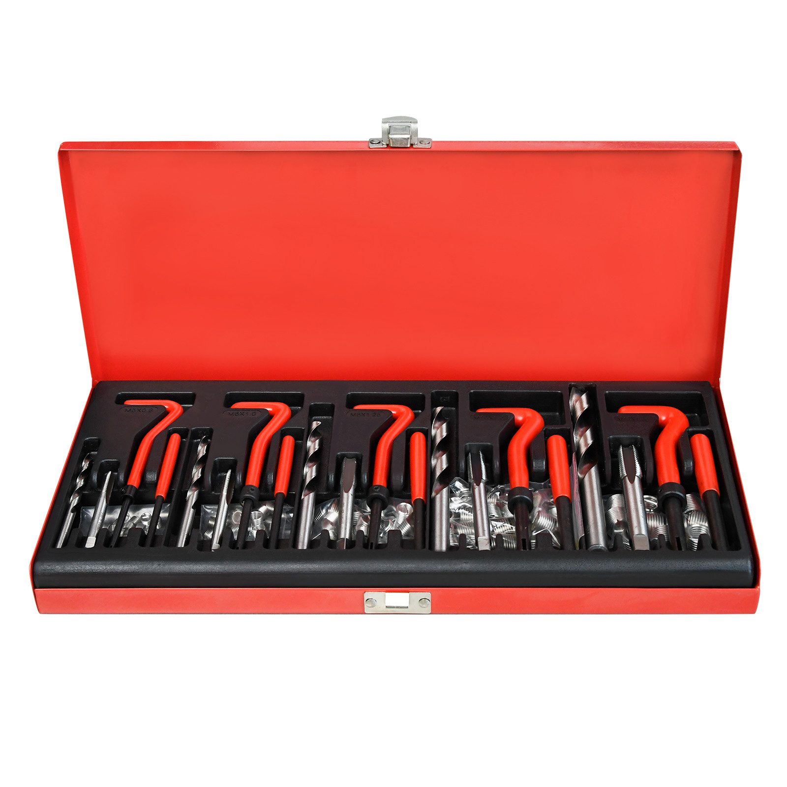 FIVMEN Gewindebohrer 131 TLG Reparatur Satz Motor Werkzeug Gewindehülsen, Die M5 M6 M8 M10 M12 Gewindehülsen Reparatur Satz