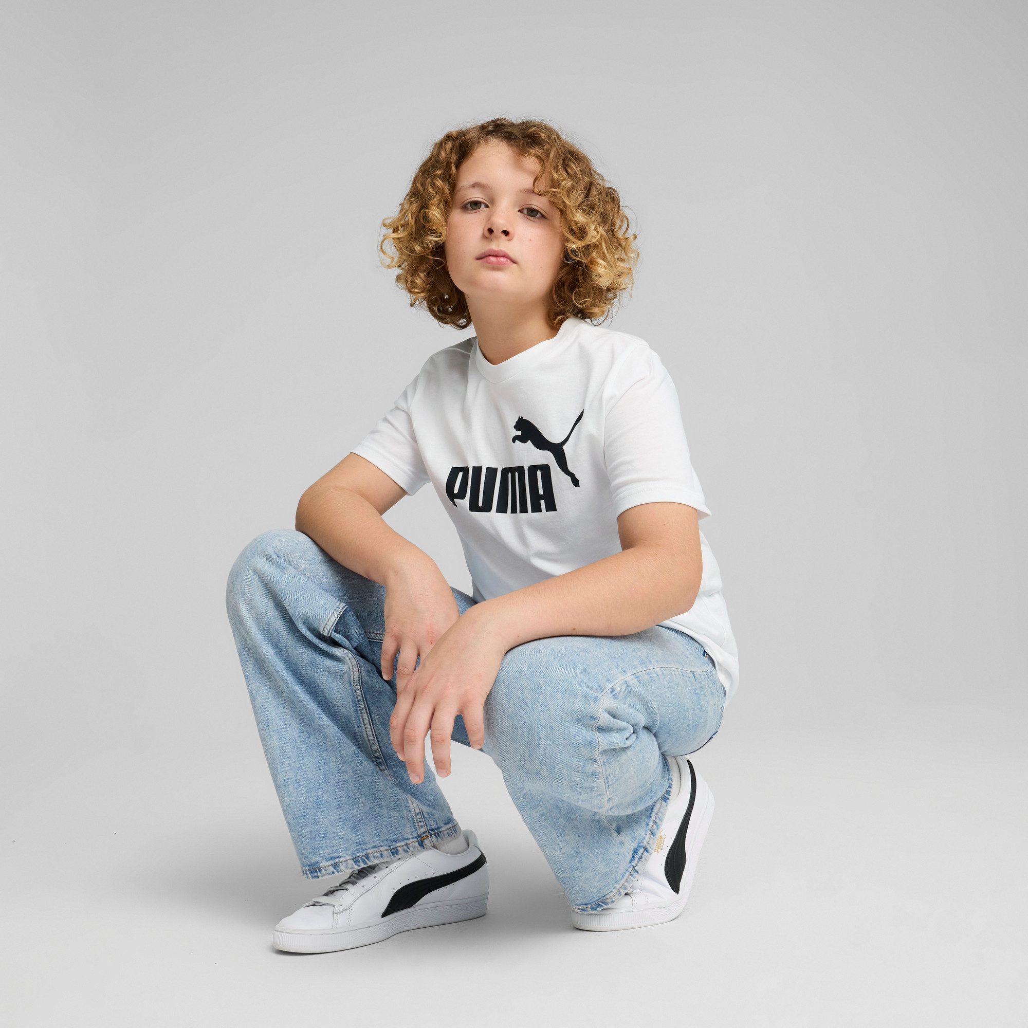 PUMA T-Shirt ESS NO 1 LOGO TEE B mit Rundhalsausschnitt, kurzärmlig, ohne Kapuze