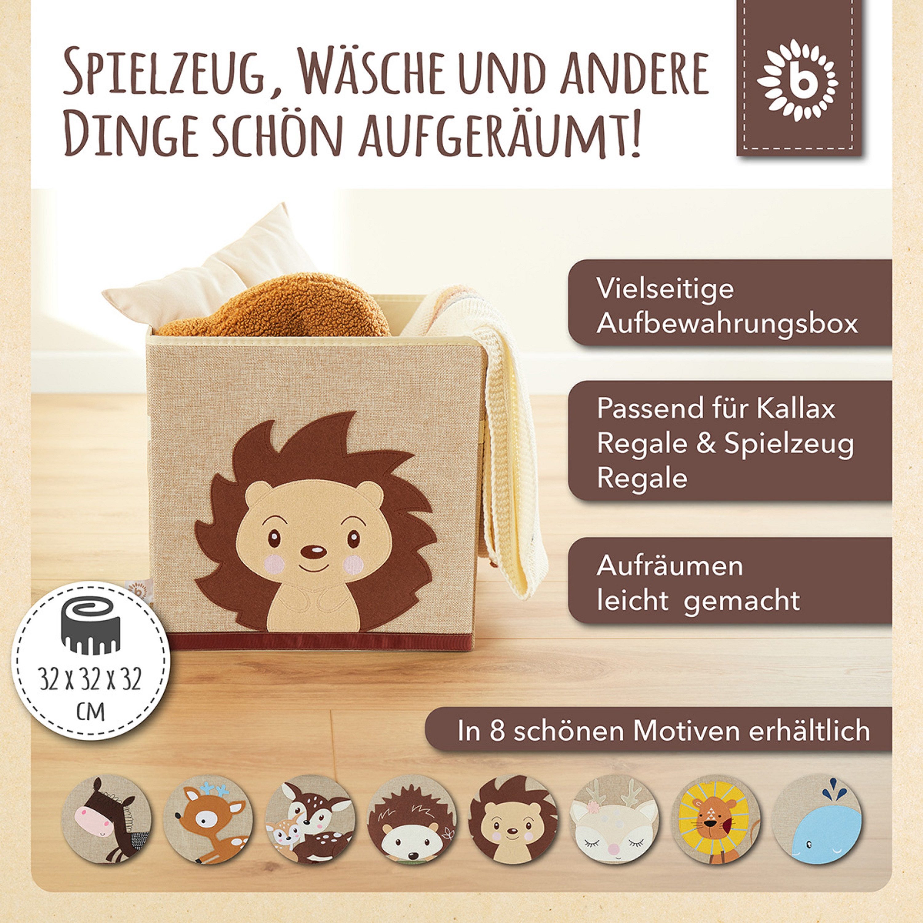 BIECO Spielzeugtruhe Aufbewahrungsbox Kinder Igel 36L faltbar 33x33 Kallax günstig online kaufen