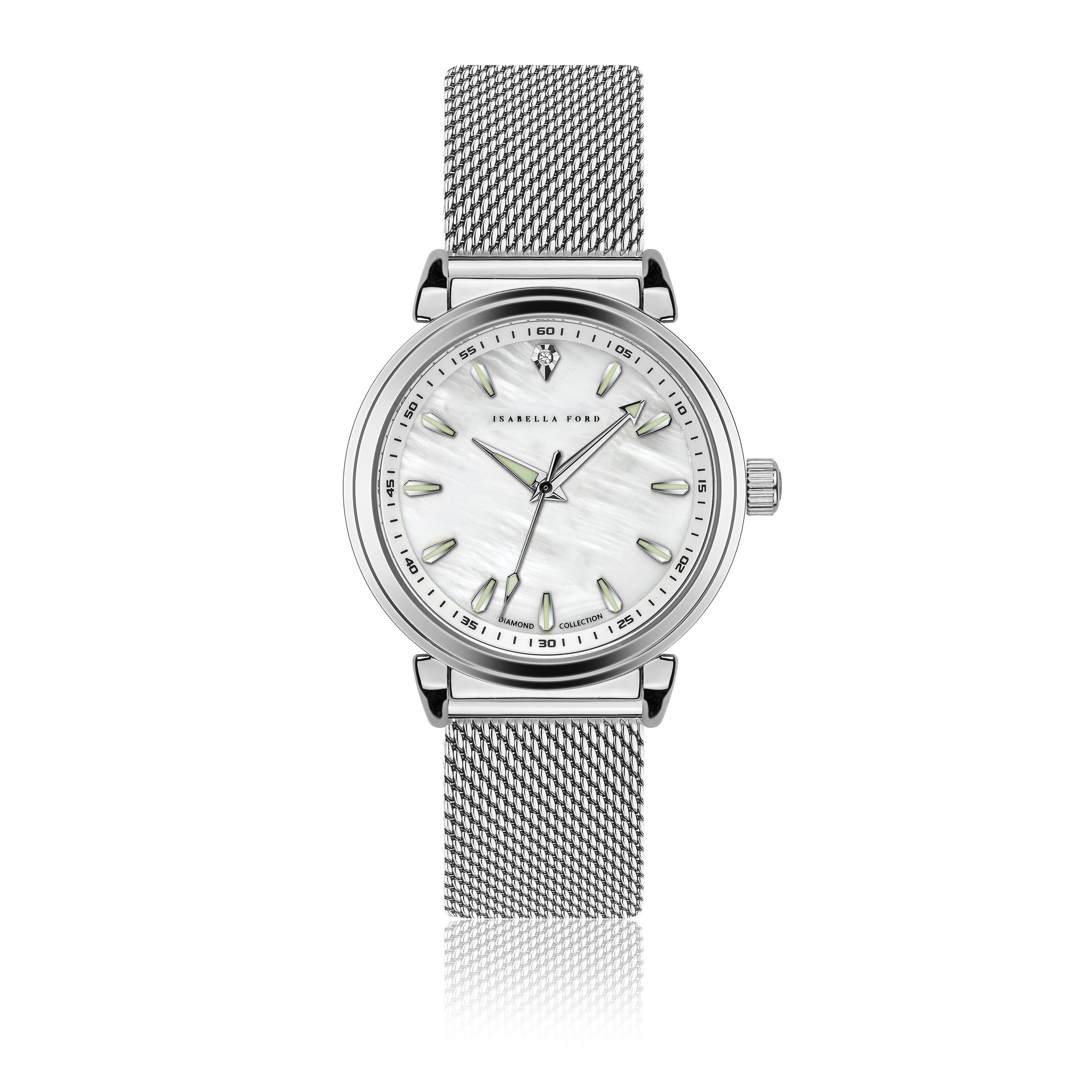 ISABELLA FORD Quarzuhr FF6-B018S Joie Silver Mesh