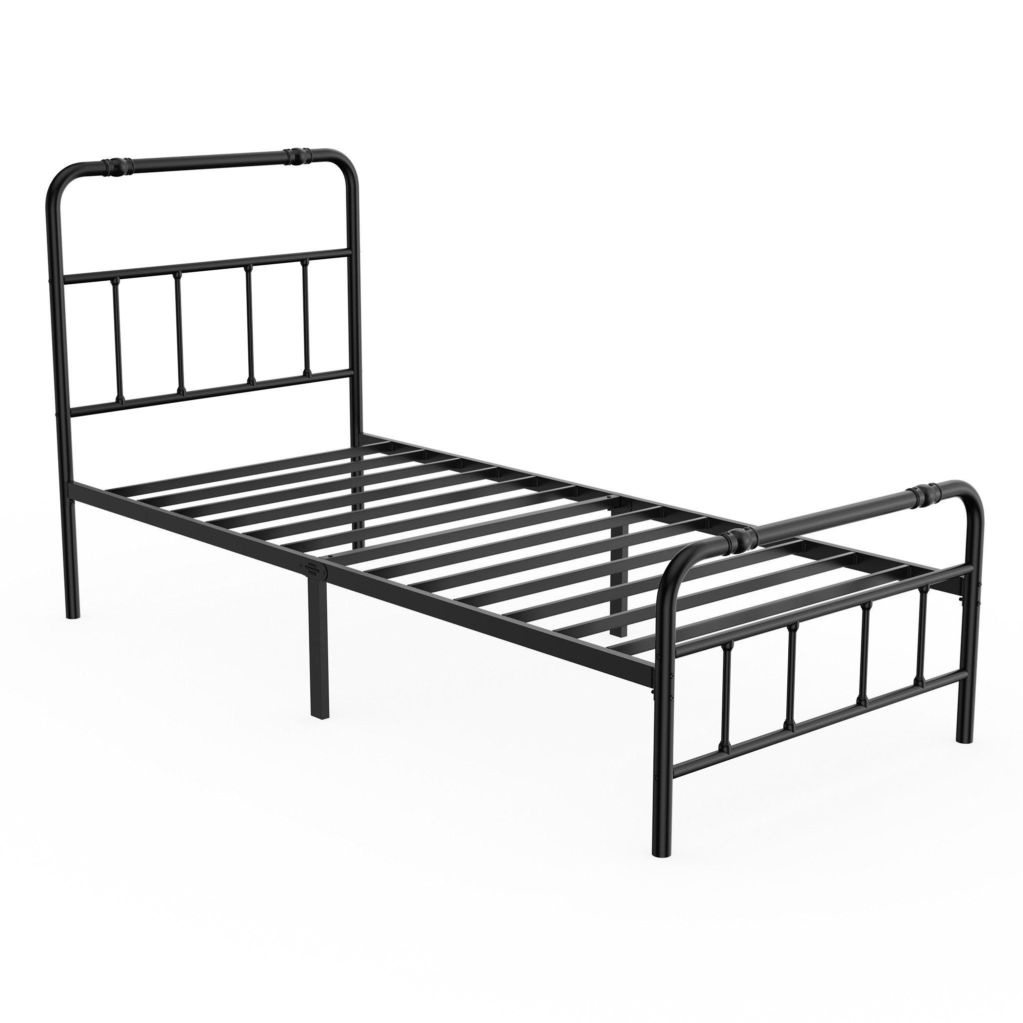 Bettgestell Metallbett Bettrahmen Bettgestell aus Metall Gästebett mit Kopfteil