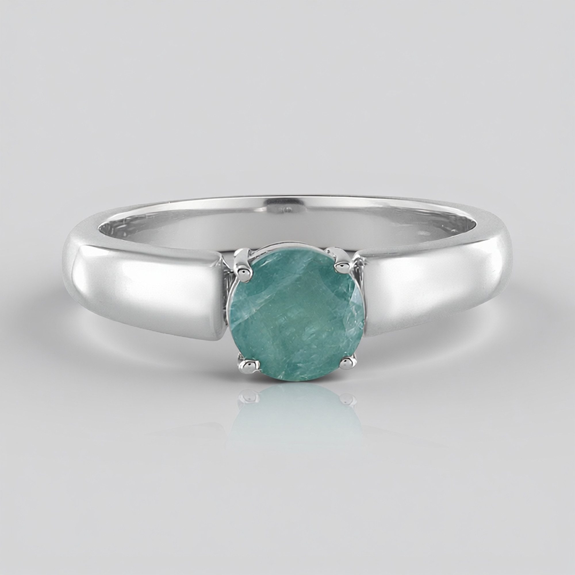 Cavill Solitärring Grandidierit Silberring 0,805 ct platinveredelt, elegant, Damen (1-tlg)