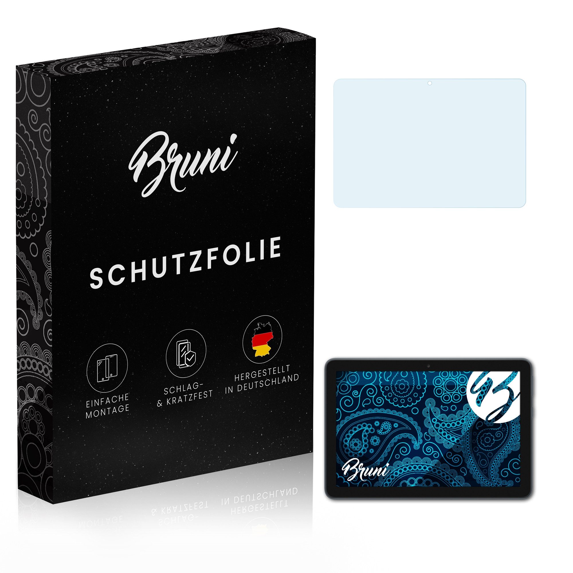 Bruni Schutzfolie für Amazon Fire HD 8 Plus Model 2020, (2 Folien), praktisch unsichtbar