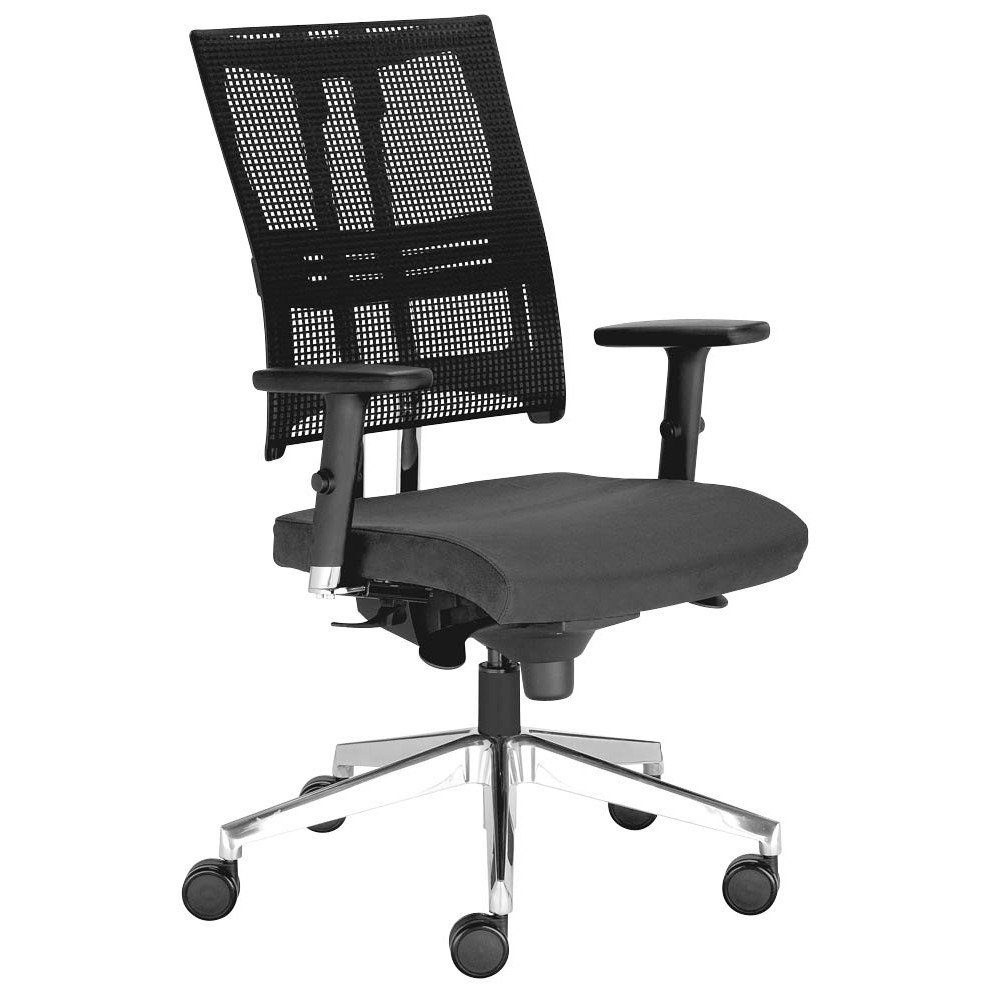 Nowy Styl Bürostuhl 1 Bürodrehstuhl NET MOTION Alu Chrom Polypropylen schwarz