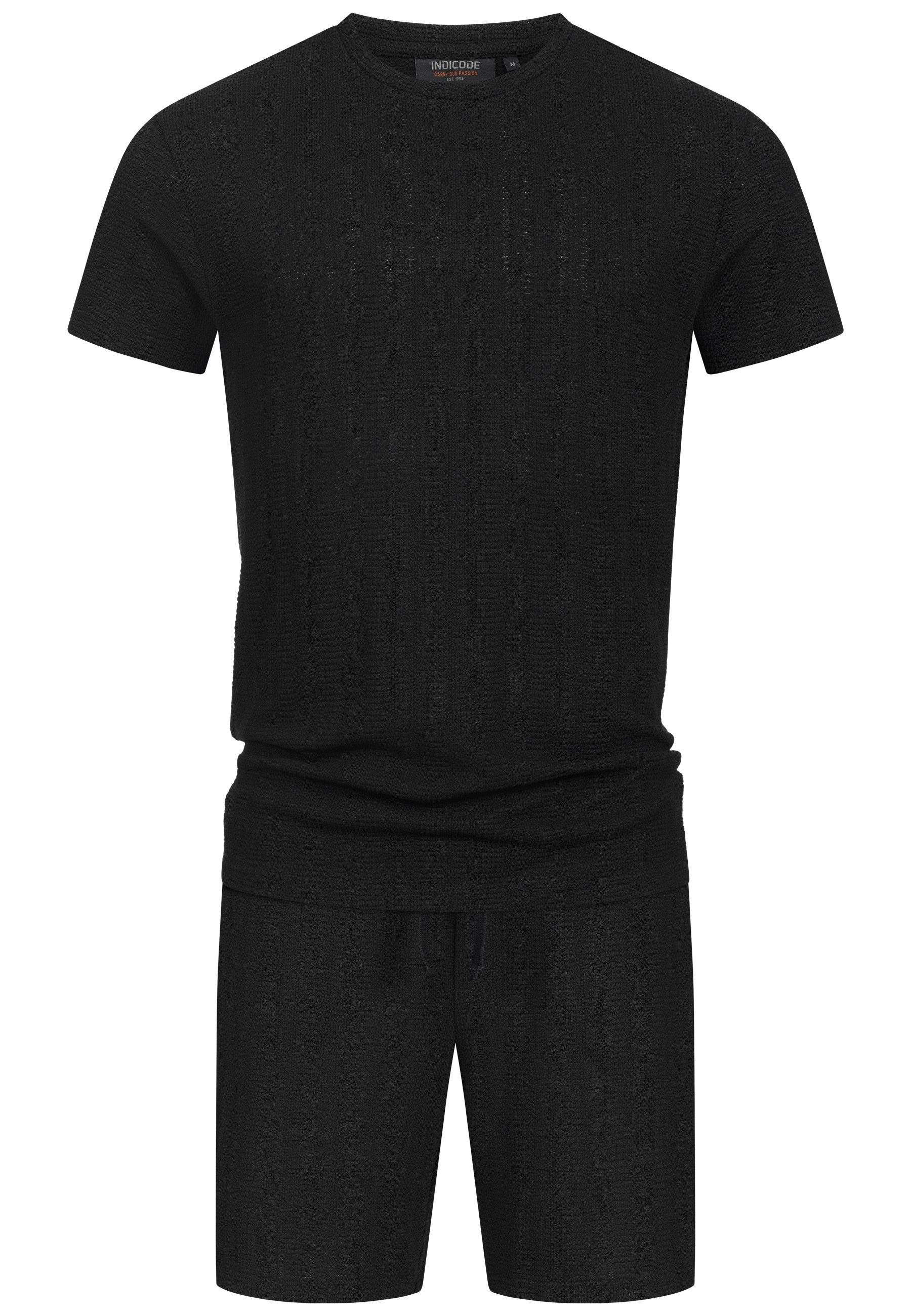 Indicode Sweatshorts INGelo aus strukturiertem Material günstig online kaufen