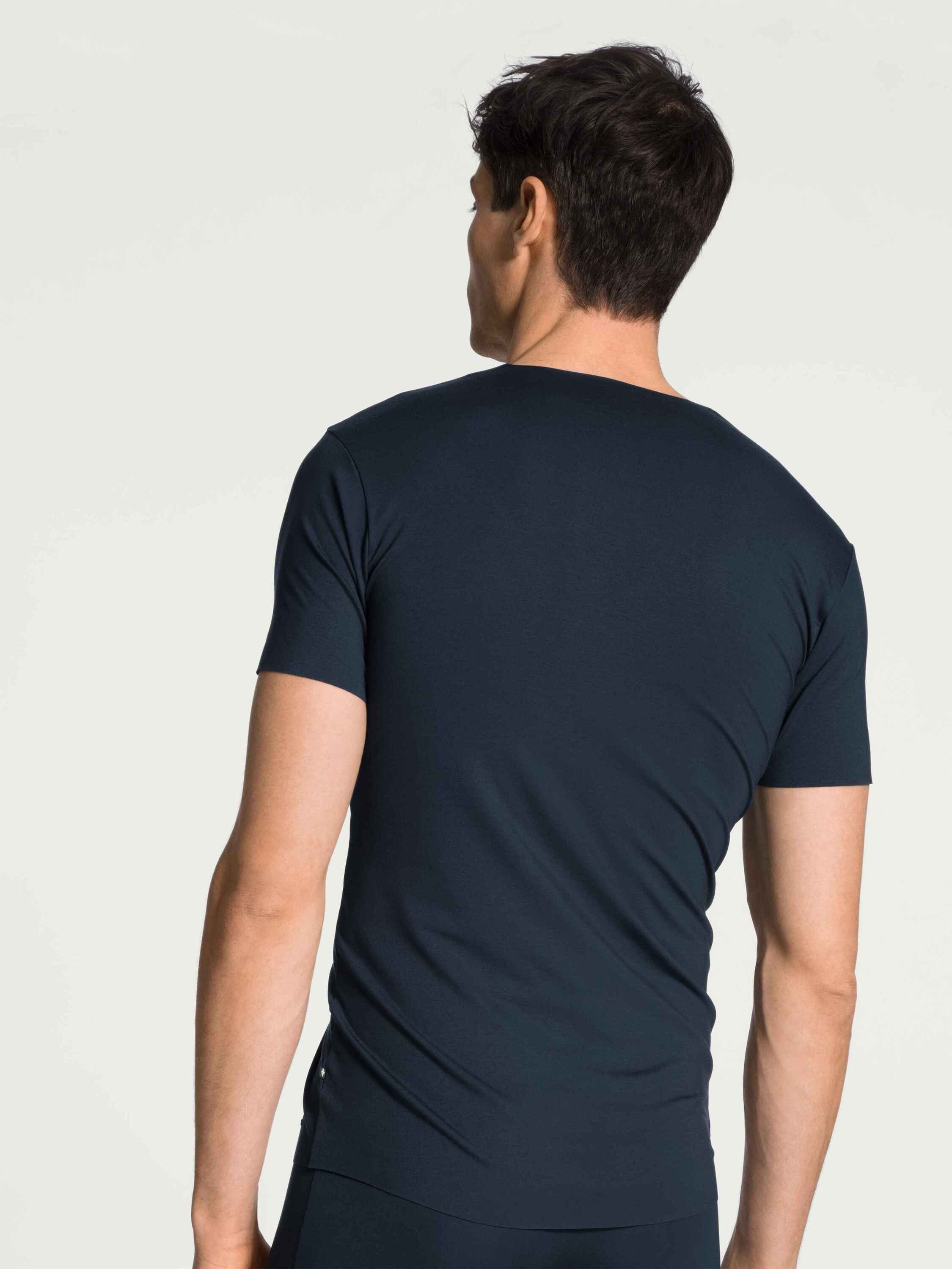 sapphire CALIDA Kurzarm-Shirt, Unterziehshirt dark (1-St) V-Neck