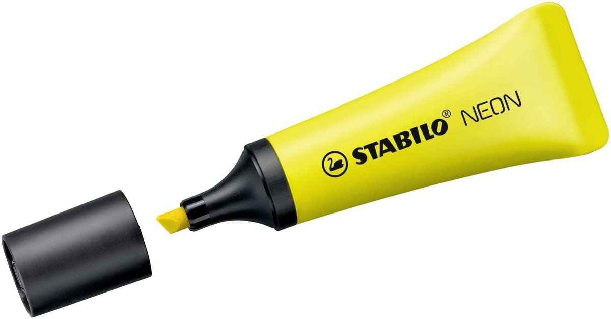 STABILO Marker Textmarker Neon gelb Packung mit 10 Stück
