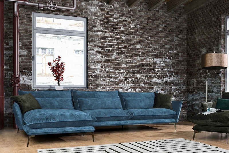 KAWOLA Ecksofa SKYE, Sofa Velvet, Recamiere rechts od. links, versch. Кольора(ів)