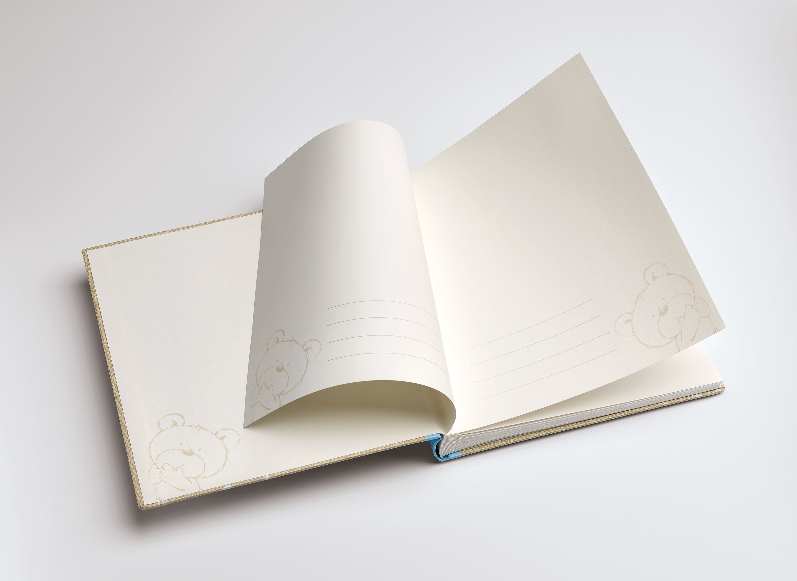 Walther Design Fotoalbum Babyalben Dreamtime, buchgebundenes Babyalbum, laminierter Kunstdruckeinband