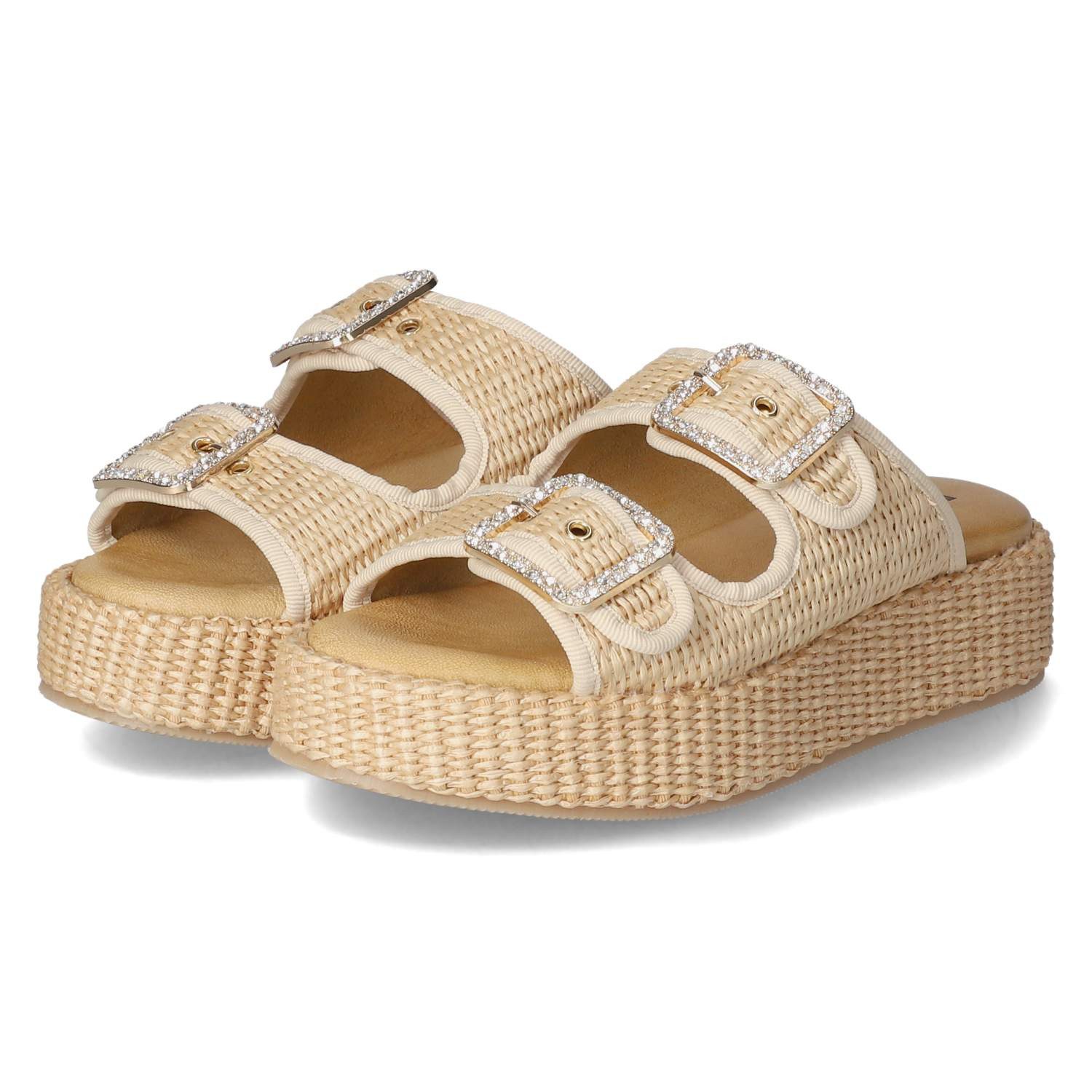 Kaerlek Kaerlek 4317 - 5141 Frabric Naturale Damen Synthetik beige Pantolette