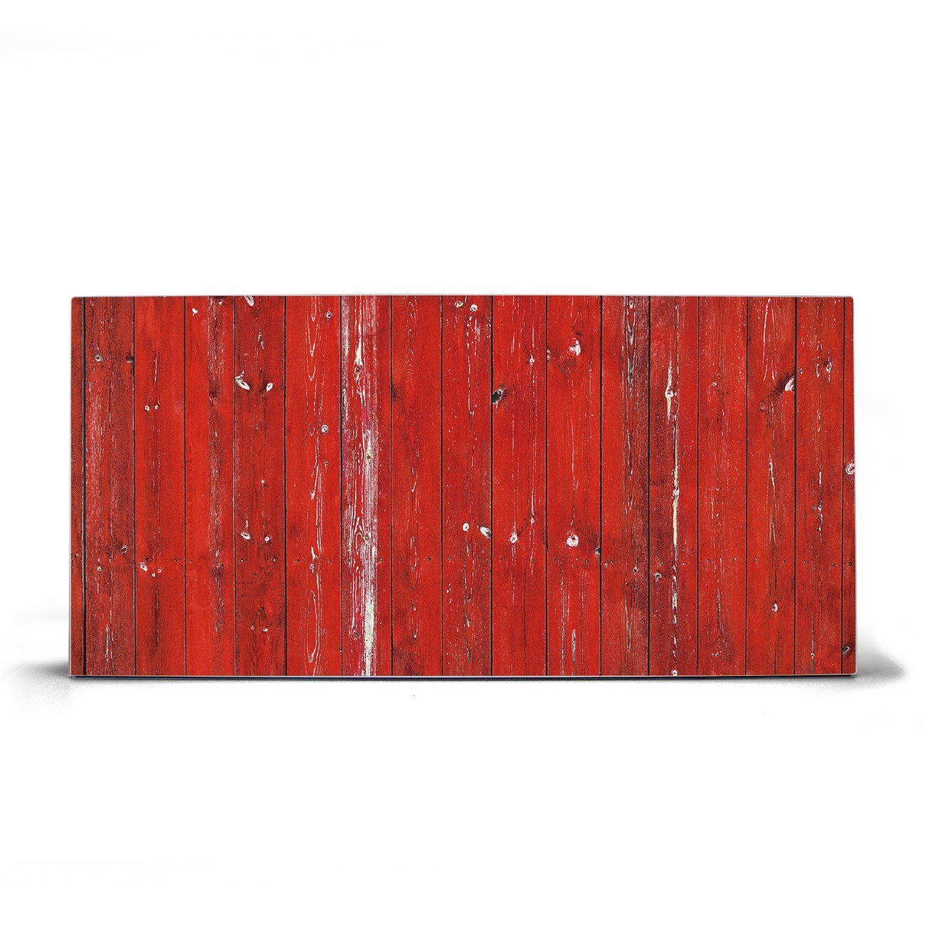 silberfarben Wandtafel Stahlmagnettafel) (inkl. 4 Magnete, Rote Holzlatten, Stahl banjado