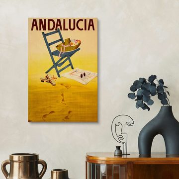 Posterlounge Holzbild Vintage Travel Collection, Andalucia, Vintage Illustration