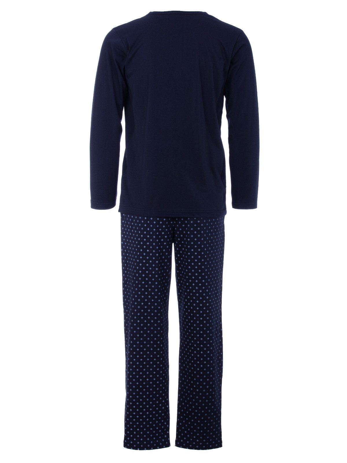 Henry Terre Pyjama Pyjama Set Langarm - Carlo Hose Rautenmuster – Bild 5 von 5