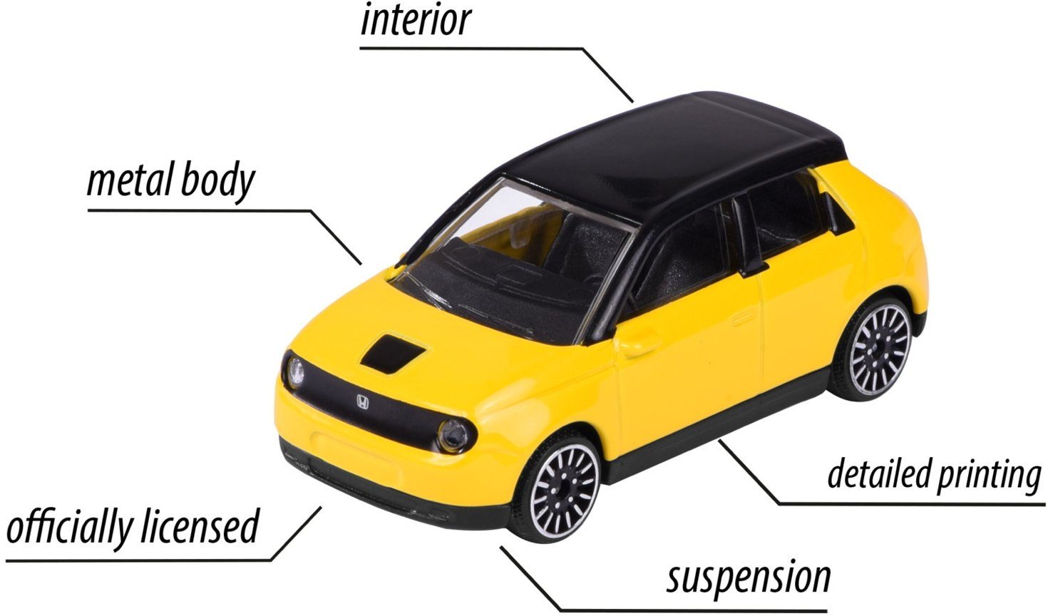 majORETTE Street Honda E gelb Spielzeug-Auto Cars Spielzeugauto 212053051Q10