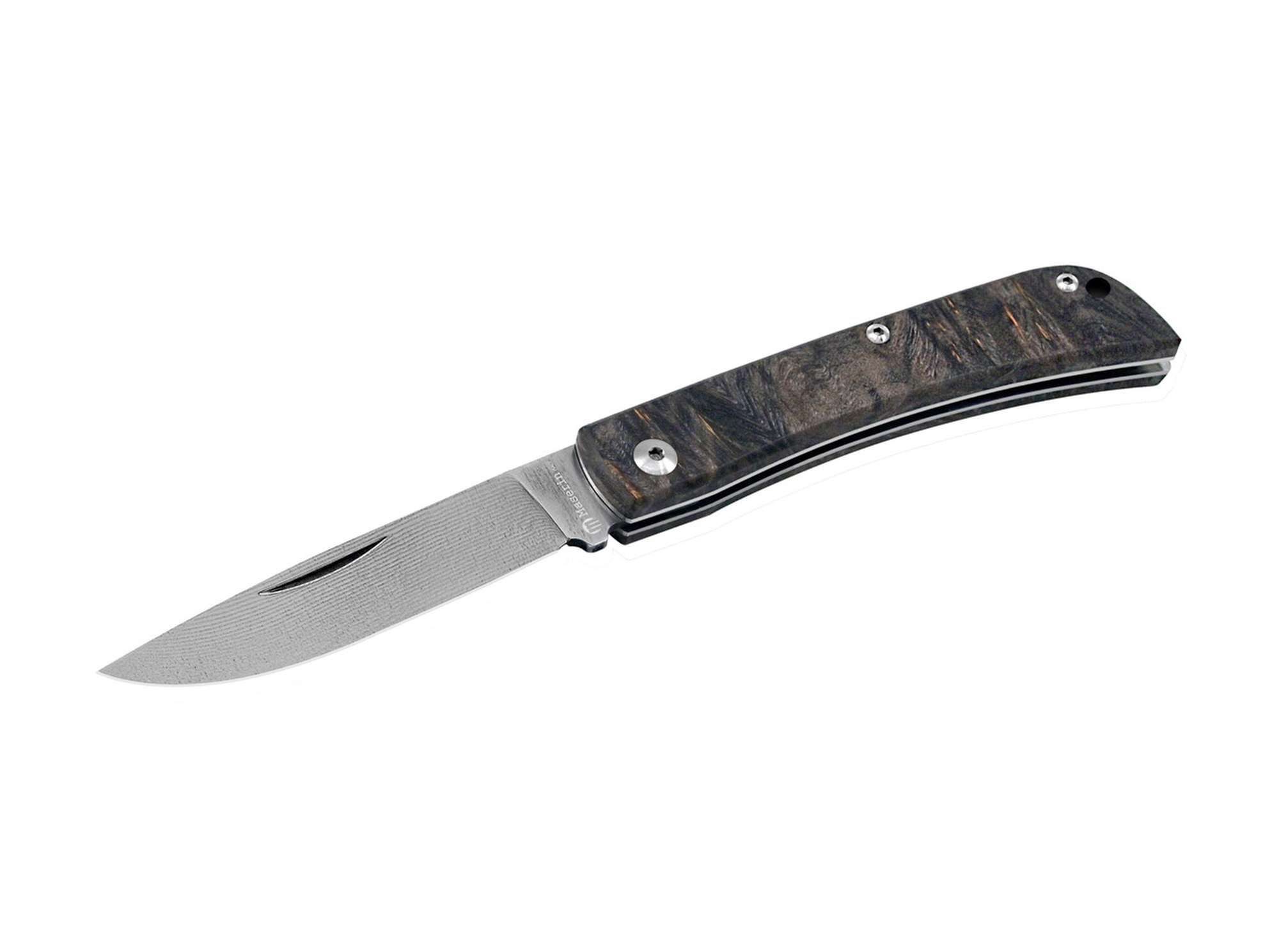 Maserin Taschenmesser Maserin Scout Damascus Black Poplar Wood