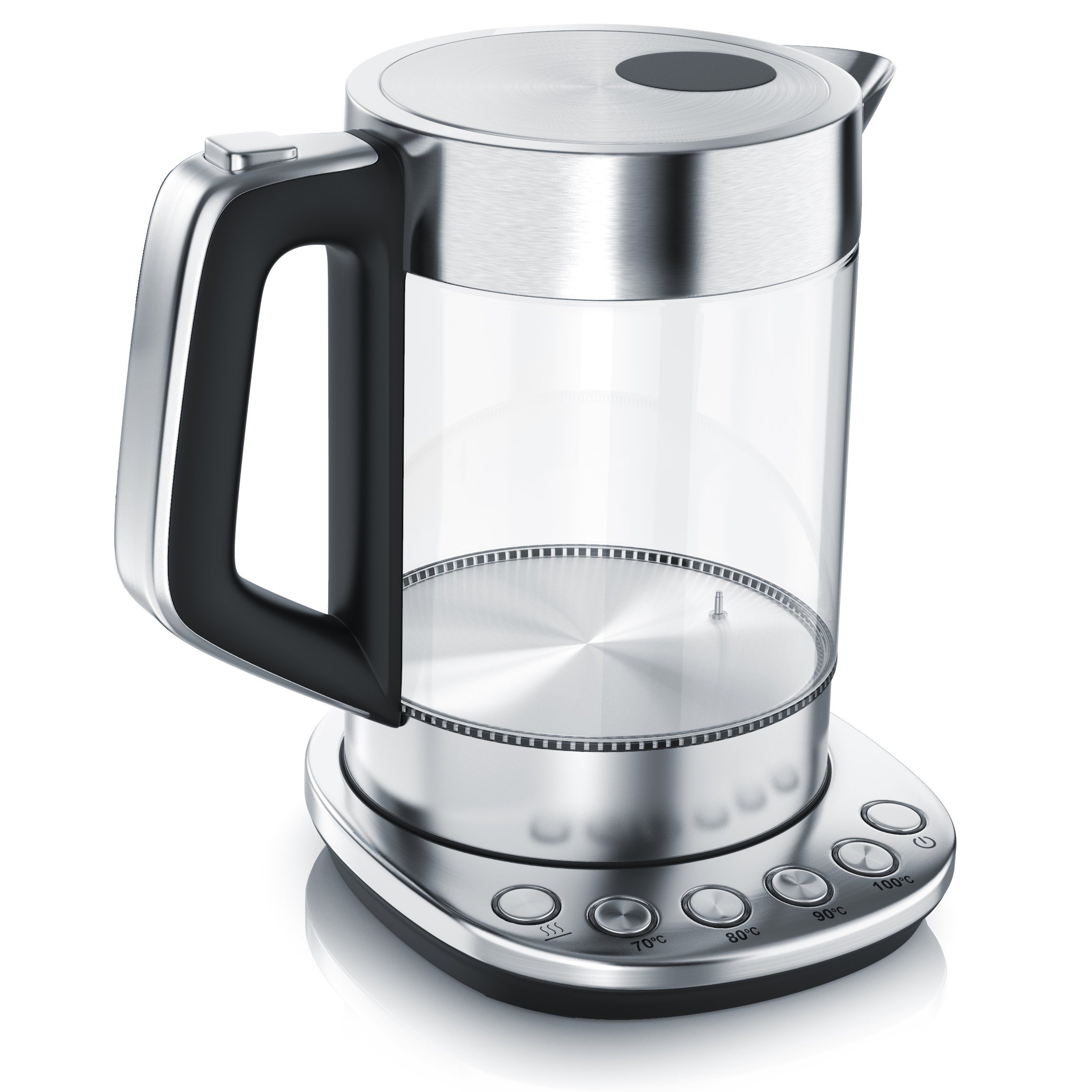 Edelstahl Glas Wasserkocher mit Basisstation »Solid Control 1,5 Liter« Edelstahl Glas Wasserkocher mit Basisstation »Solid Control 1,5 Liter«