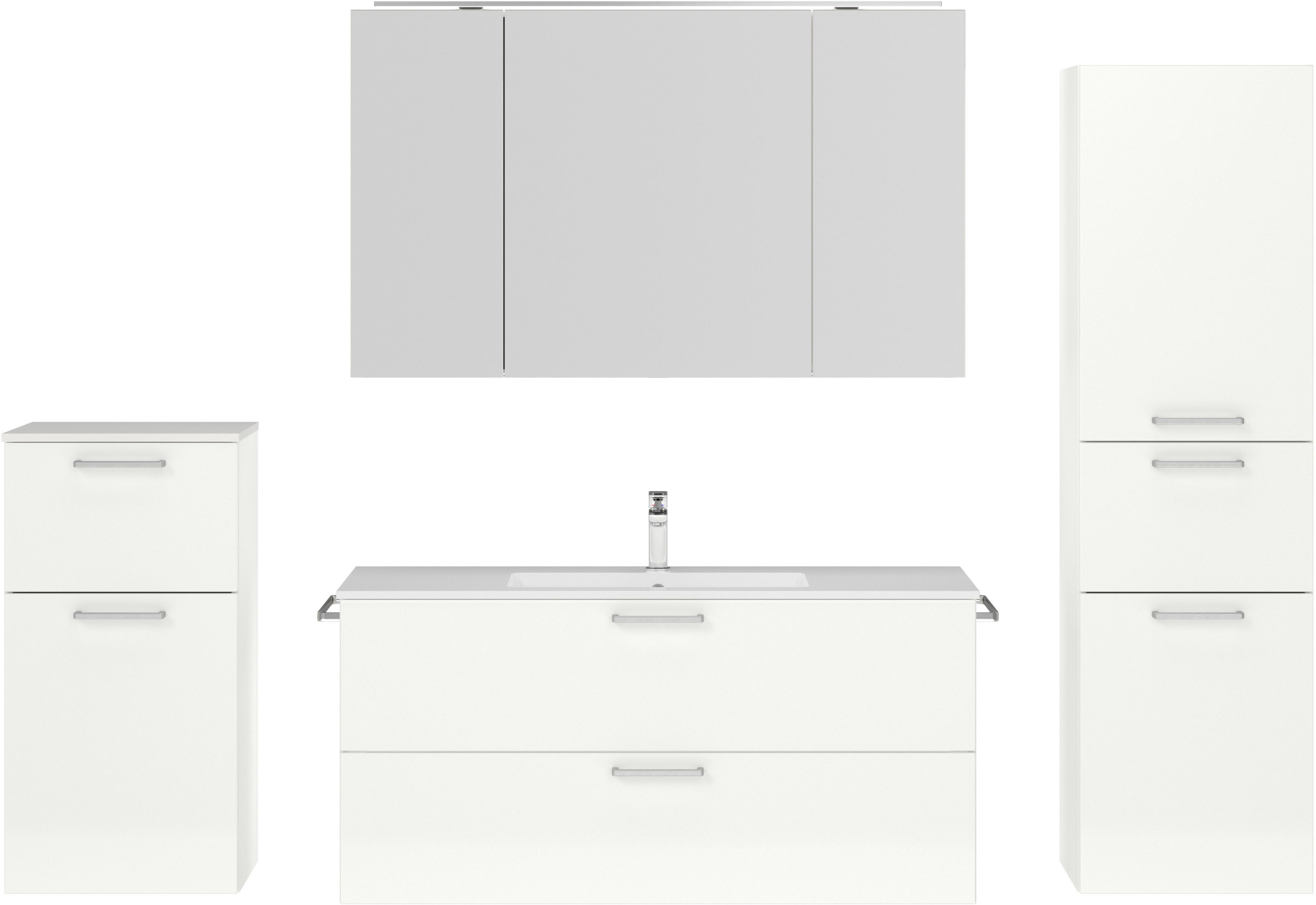 nobilia® Badmöbel-Set Tolvina, (4-St., vormontiert, mit günstig online kaufen