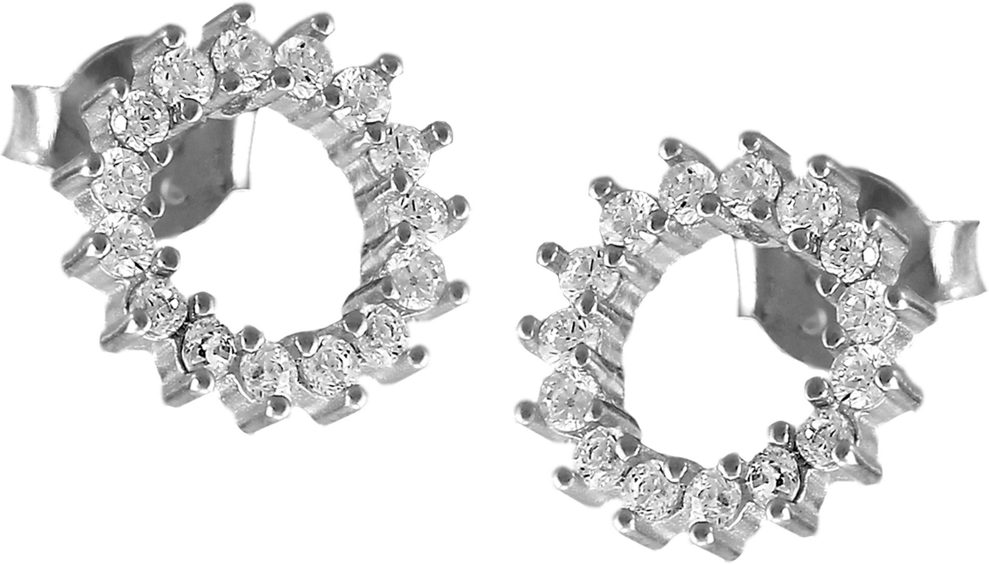 SilberDream Paar Ohrstecker SilberDream weiß Sonnenkranz günstig online kaufen