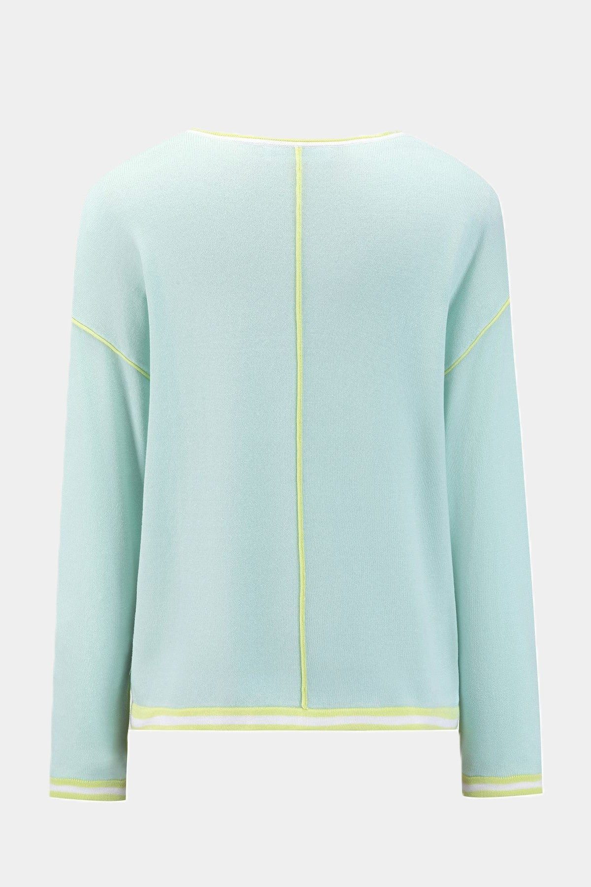 Zaubermond Strickpullover Strickpullover mit Kontrast MINT günstig online kaufen