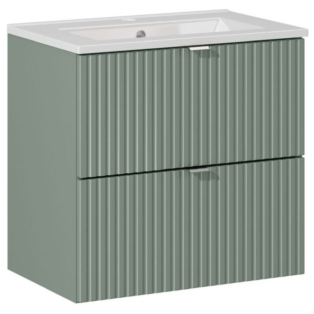 Lomadox Waschtisch NEWPORT-56-GREEN, mit Keramik-Waschbecken, Schilfgrün, günstig online kaufen