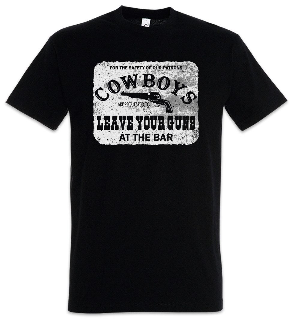 Urban Backwoods Print-Shirt Cowboys Safety Sign Herren T-Shirt Cowgirl USA US Confederate Western (1-tlg) Country Rodeo Native American