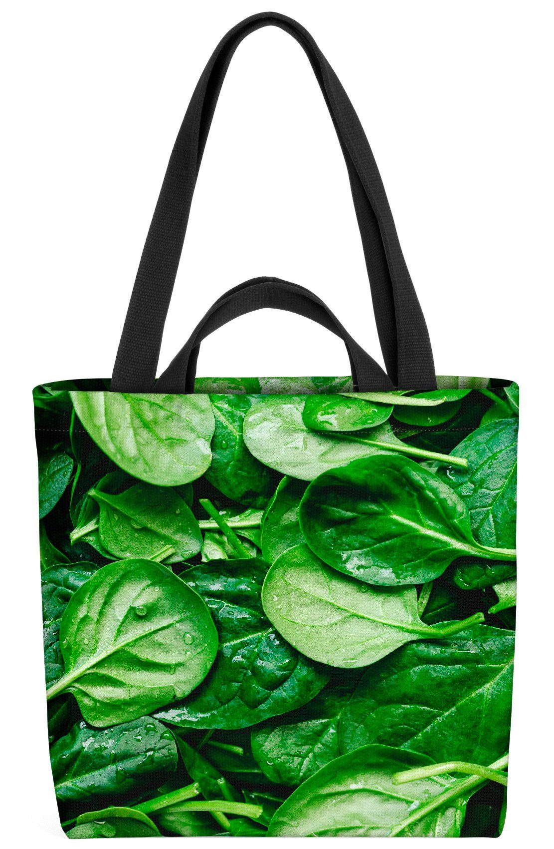 VOID Henkeltasche (1-tlg), Spinat Essen gesun Kochen frisch Küche Salat Kochen grün Salat Spinat