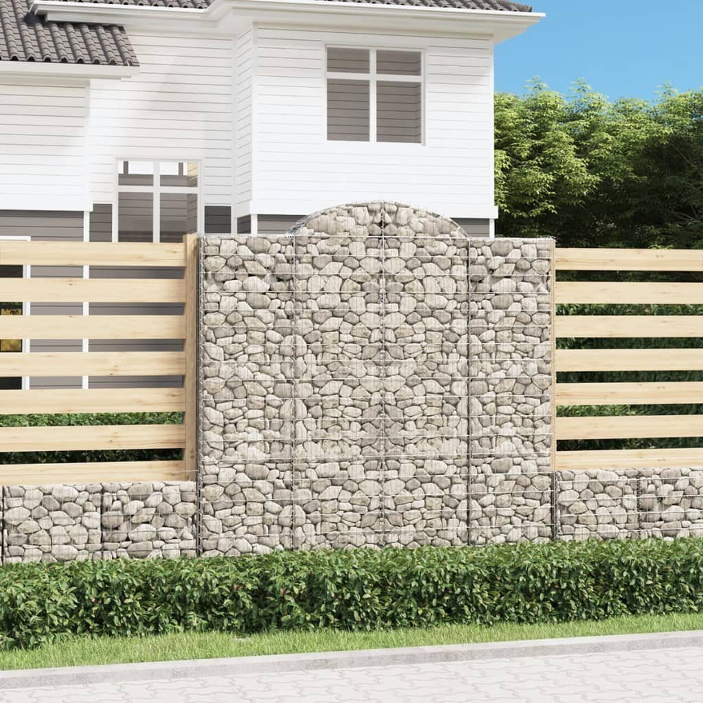 vidaXL Blumentopf Gabione mit Hochbogen 200x30x200/220 cm Verzinktes Eisen (1 St)