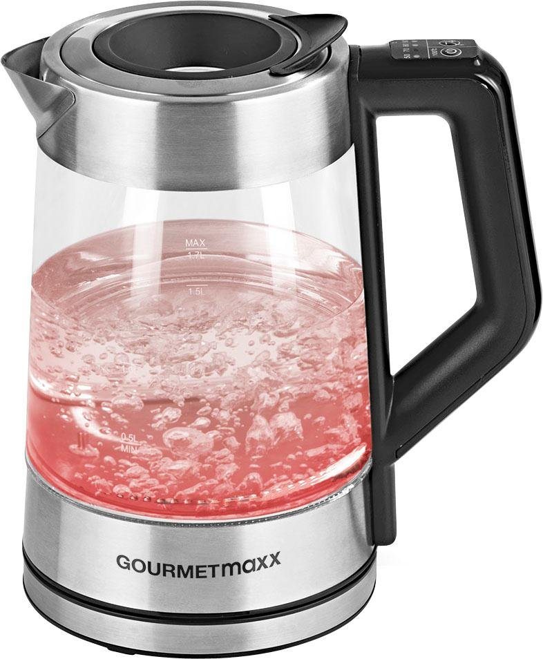 Wasserkocher Smart LED/Temperaturwahl Edelstahl/schwarz, 1,7 l, 2200 W Wasserkocher Smart LED/Temperaturwahl Edelstahl/schwarz, 1,7 l, 2200 W
