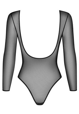 Obsessive Body Transparenter Body mit Glitzer - schwarz (1-tlg) transparent