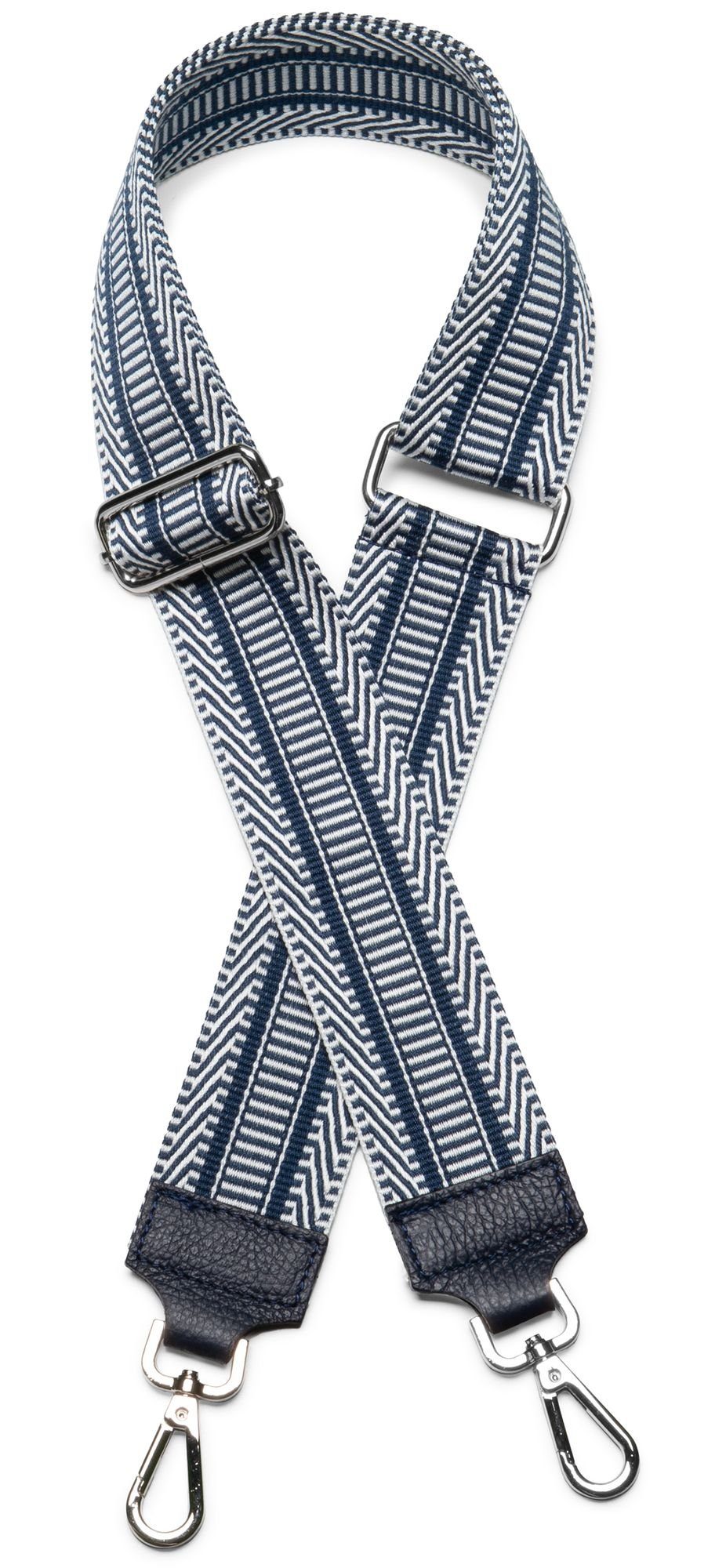 Caspar Schultertasche BSG01 Leder/Textil Schultergurt mit Karabiner für Handtaschen