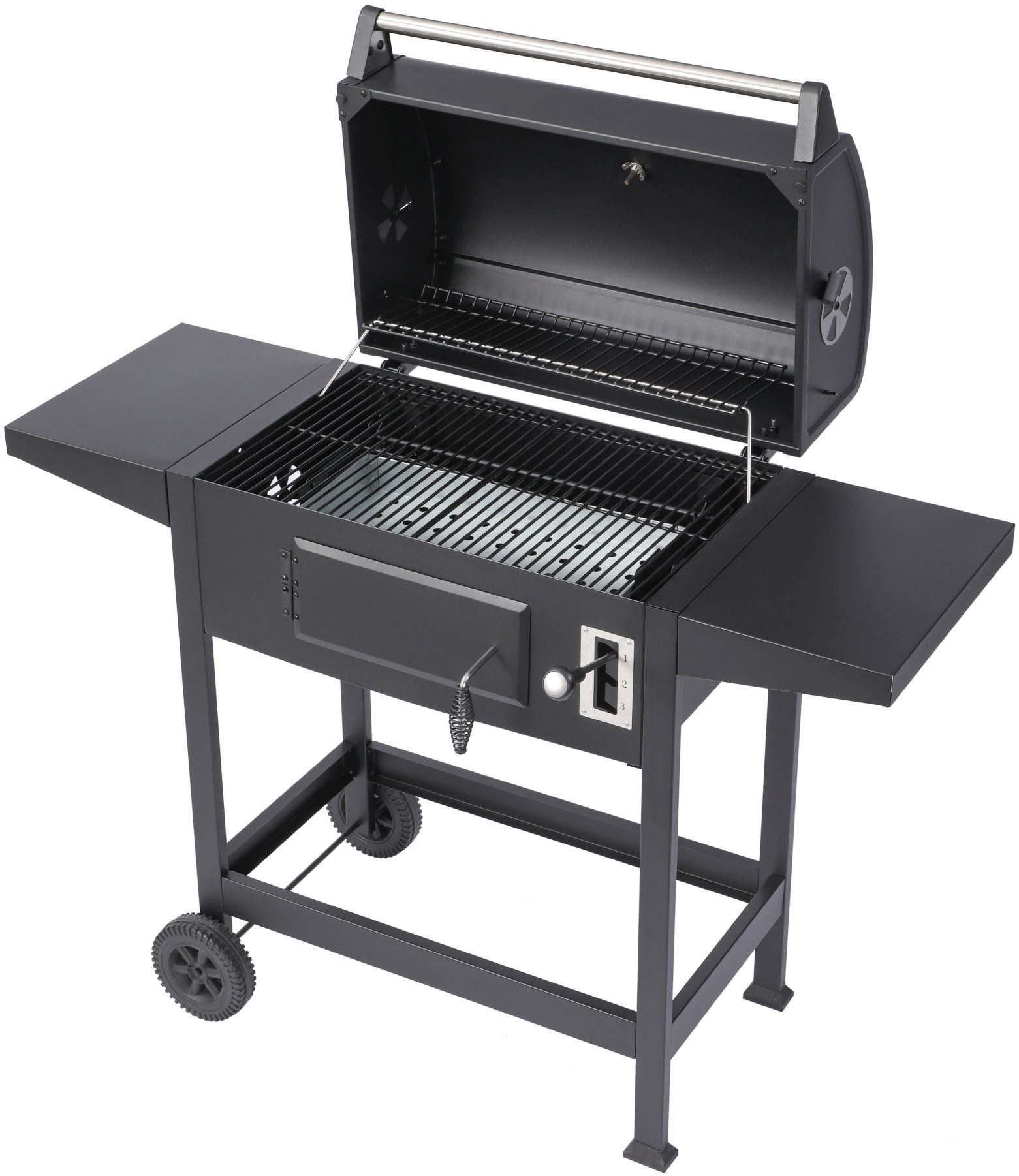 El Fuego Holzkohlegrill Ottawa-S, Grill- und Warmhalteroste emailliert – Bild 4 von 5
