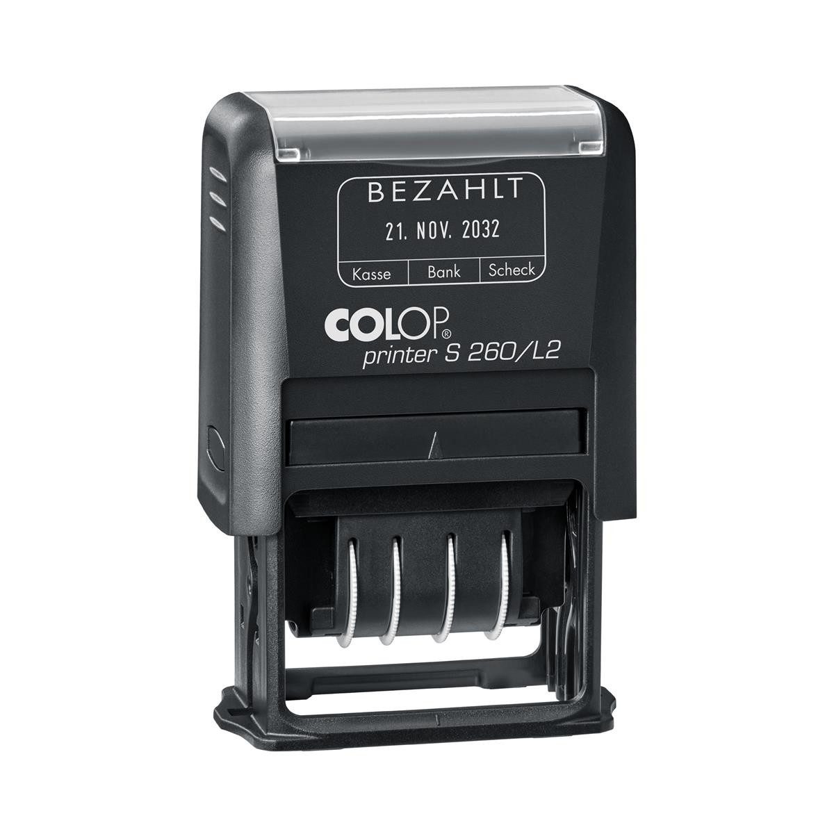 COLOP Paginierstempel COLOP 171187 COLOP Datumstempel Printer S260/L2 "BEZAHLT", schwarz