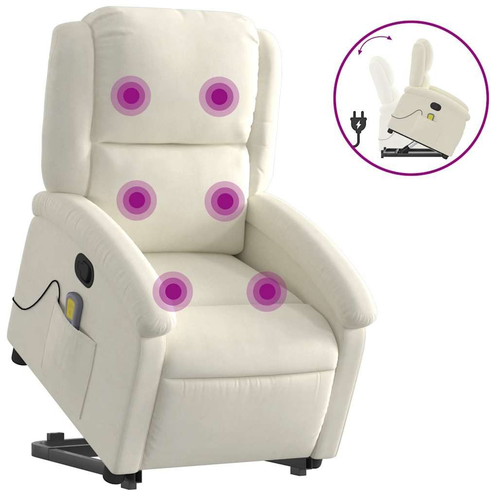 vidaXL Sessel Massagesessel mit Aufstehhilfe Creme günstig online kaufen