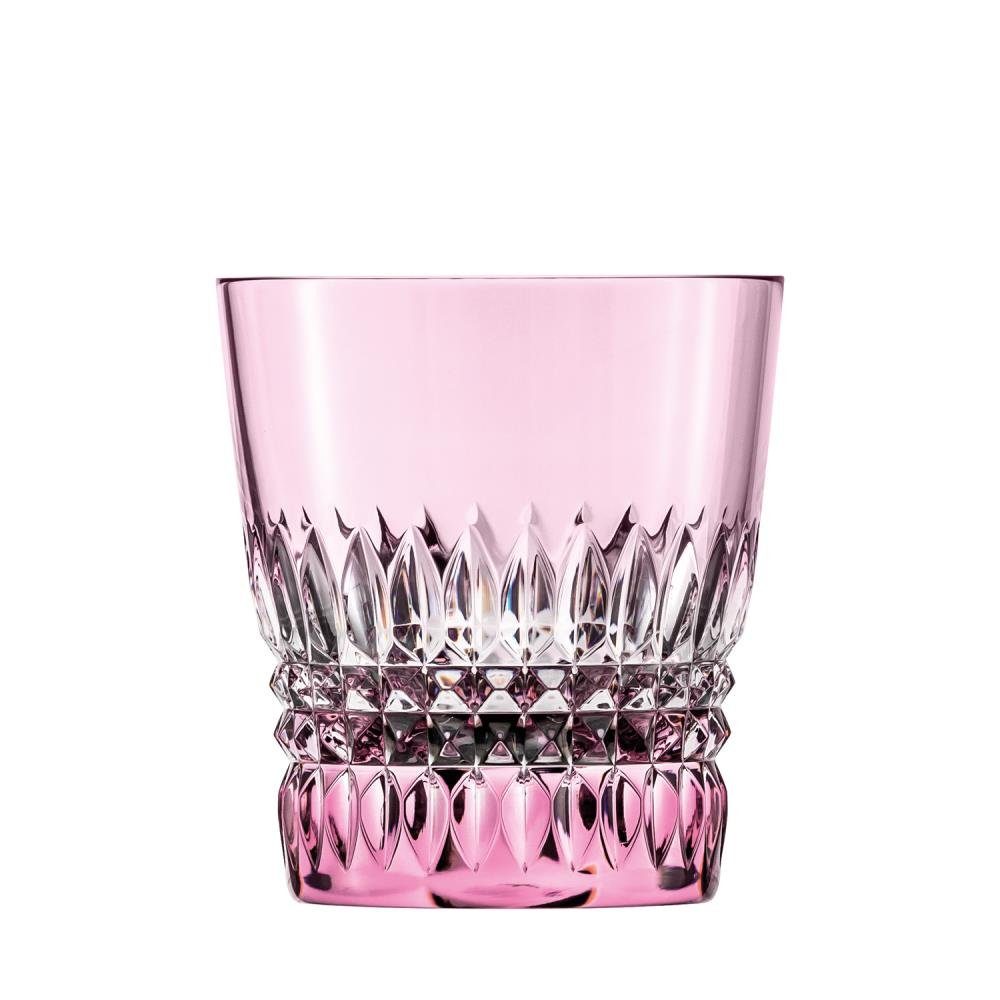 Kristallglas KRISTALL Han handgeschliffen ARNSTADT rosa Empire · · cm) mundgeblasen Tumbler-Glas (9,5